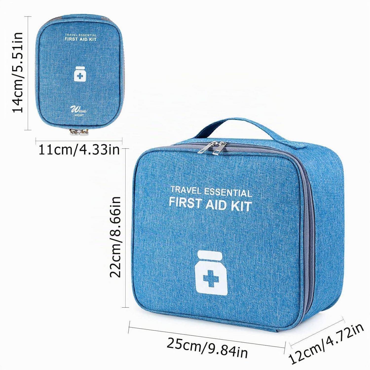 2stk Medikamententasche, Reiseapotheke, Erste Hilfe Tasche, Doppelschicht, Wasserfest