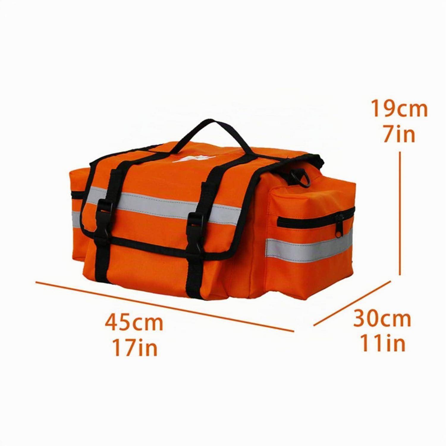 Erste-Hilfe-Tasche Rot mit Reflektoren, große Kapazität