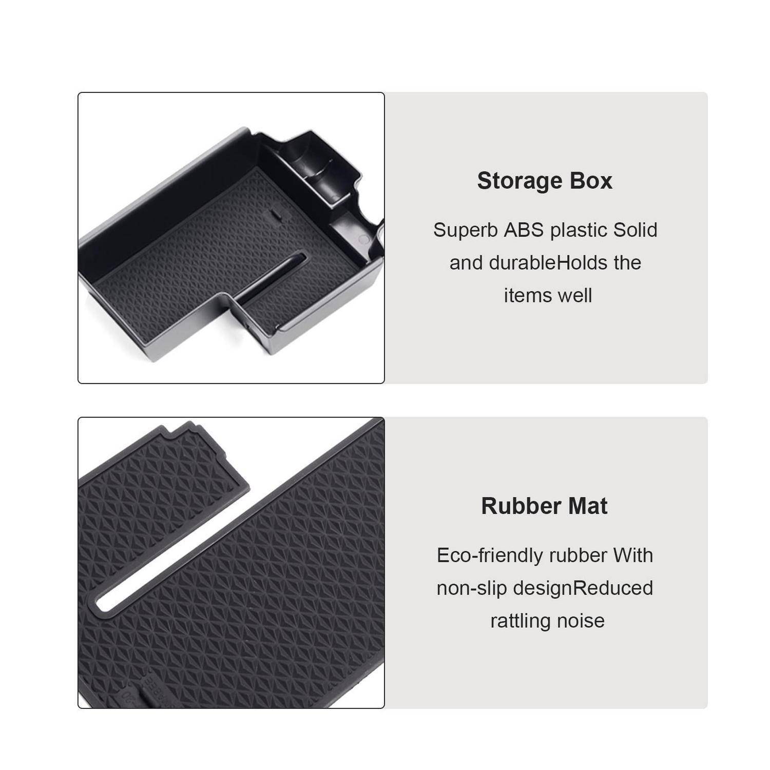 Aufbewahrungsbox Mittelkonsole für BMW 5er G30 G31 G38 2020-2023 Schwarz