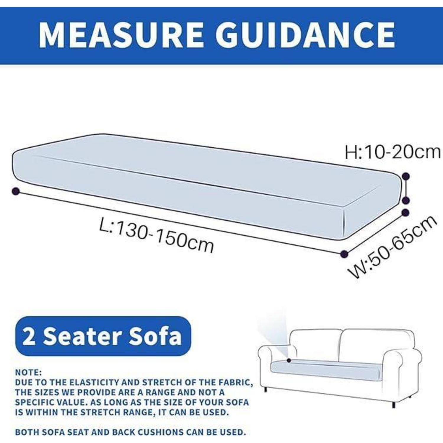 Ystyle Sofa Sitzkissenbezug Stretch 2-Sitzer Sahne