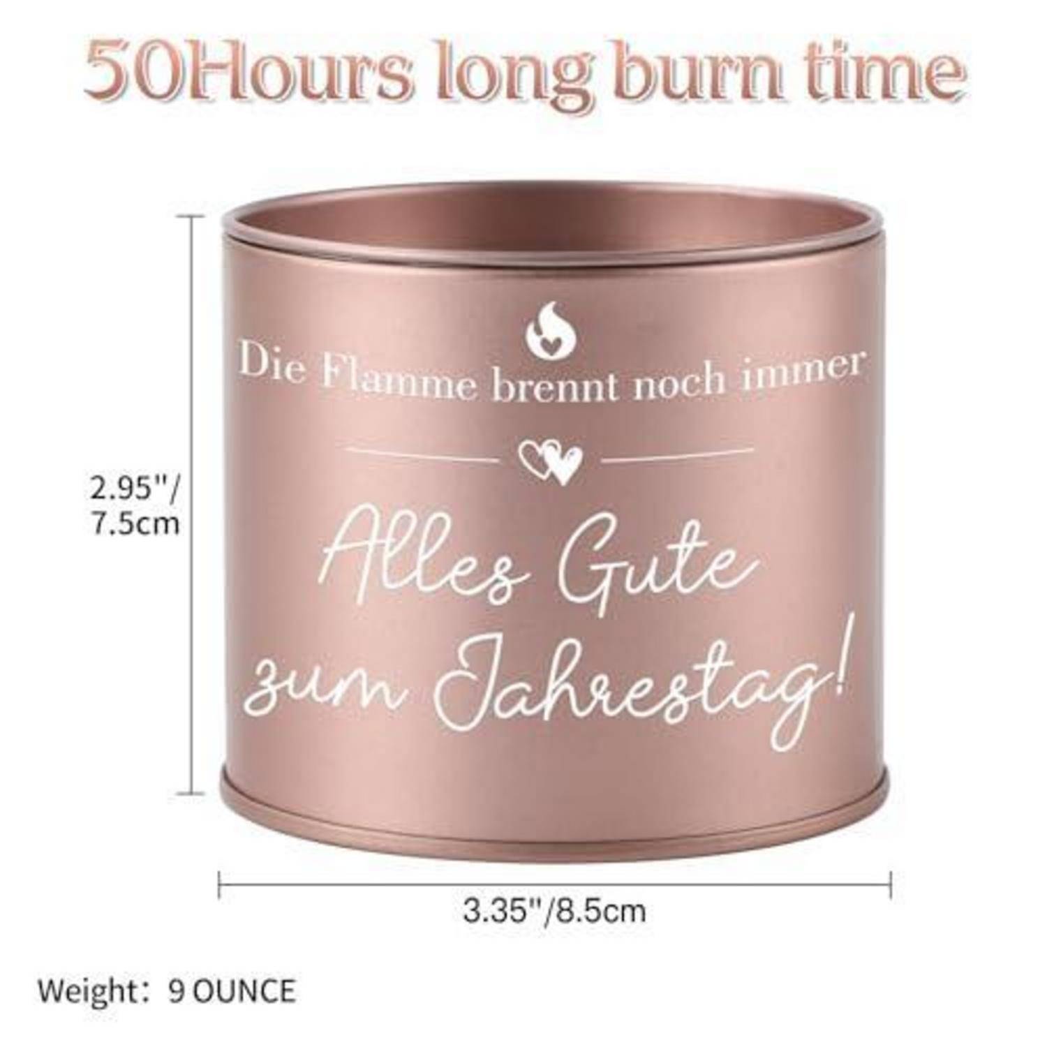 Duftkerze Lavendel 9OZ Sojawachs 50h Brenndauer