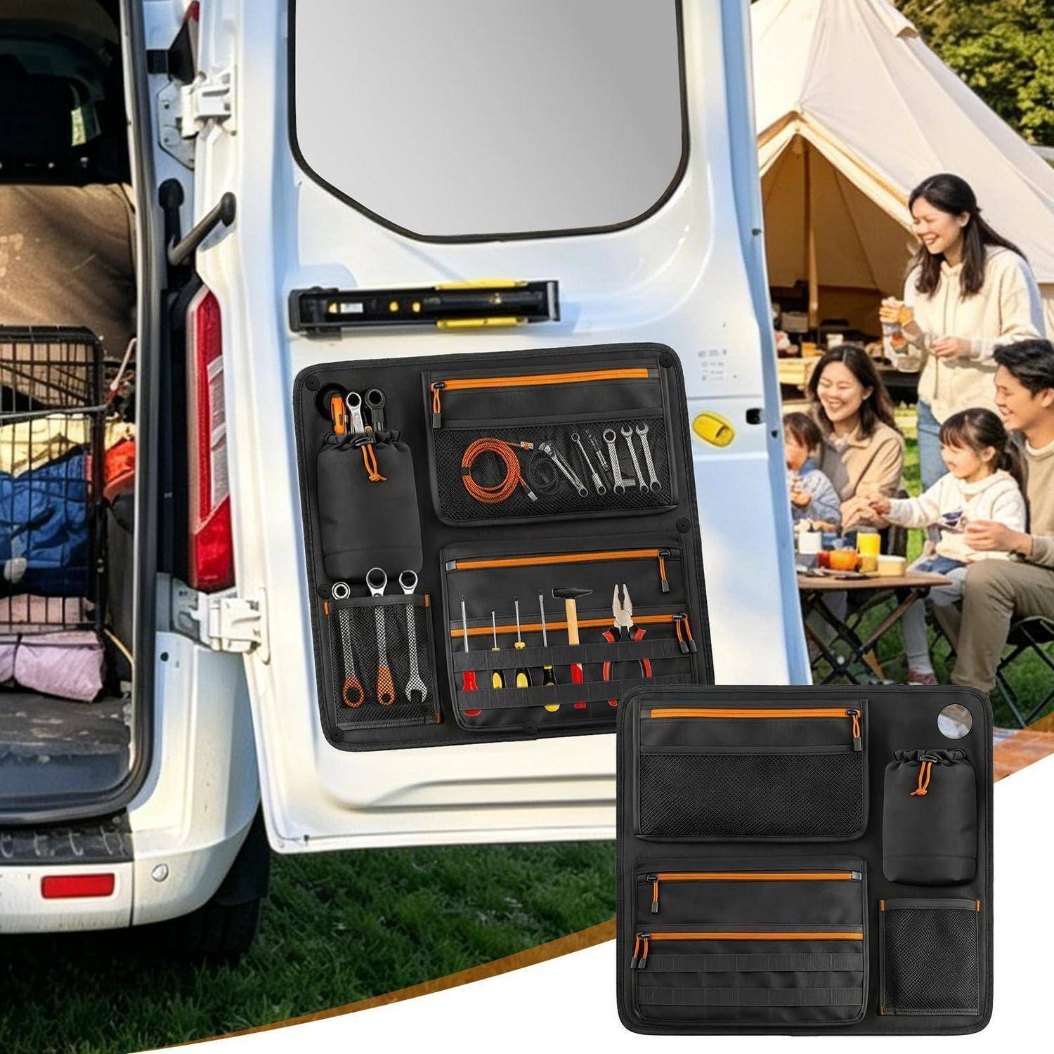Heckklappen Organizer Wohnmobil Universell Oxford Gewebe 66,4x61,4cm