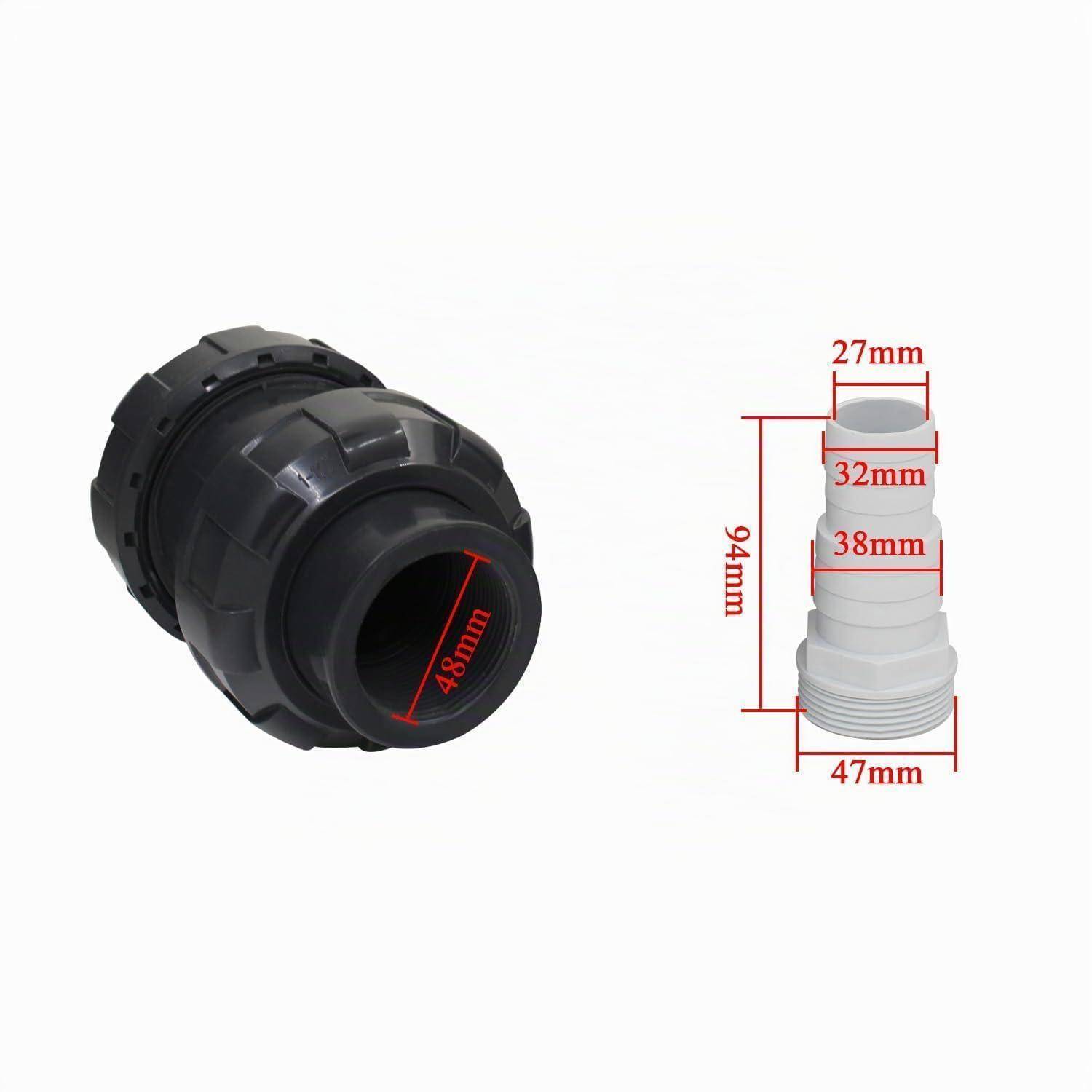 Rückschlagventil für Schlauch mit Schlauchtülle 32/38mm Kunststoff