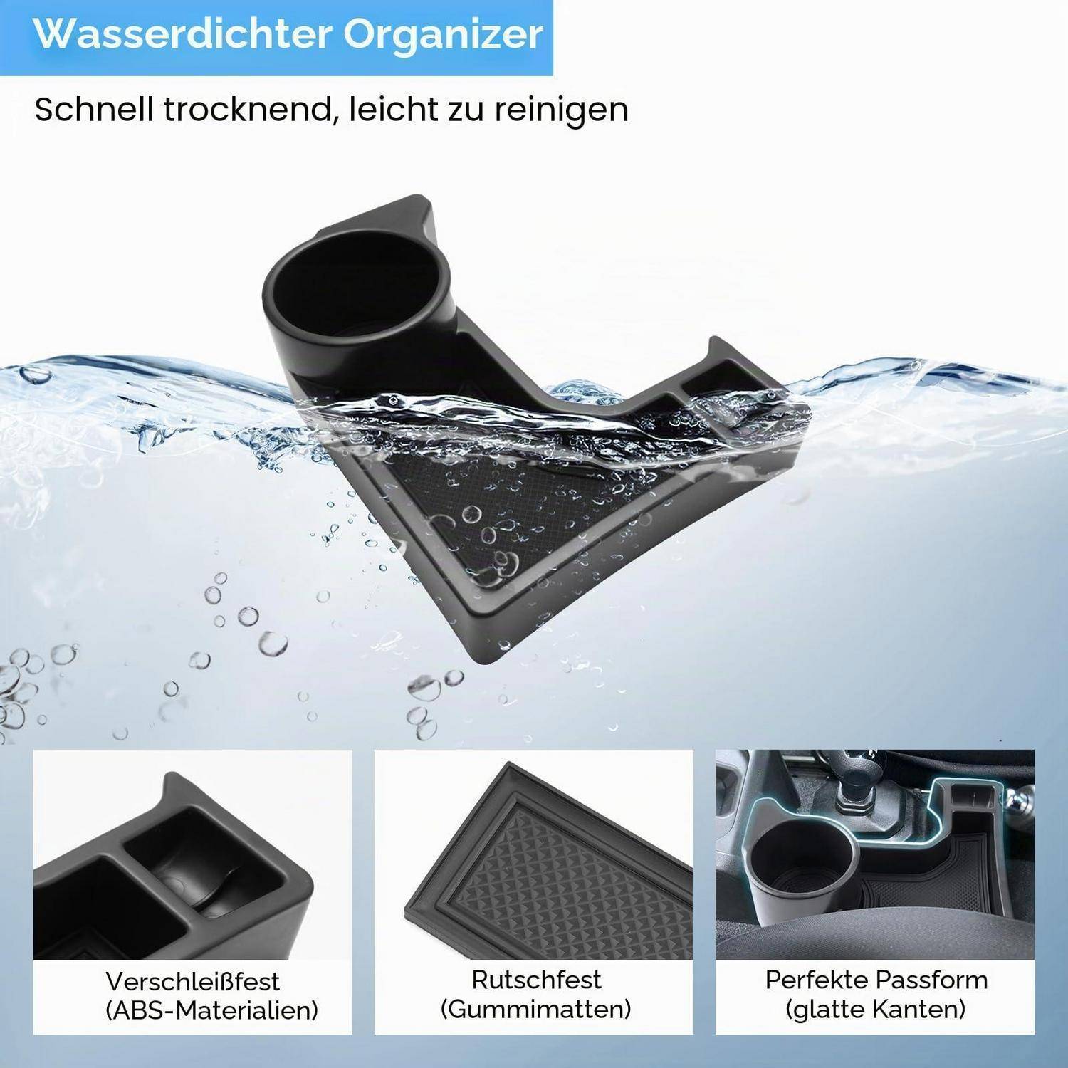 Mittelkonsolen-Organizer für Suzuki Jimny JB64 JB74 (AT) Schwarz
