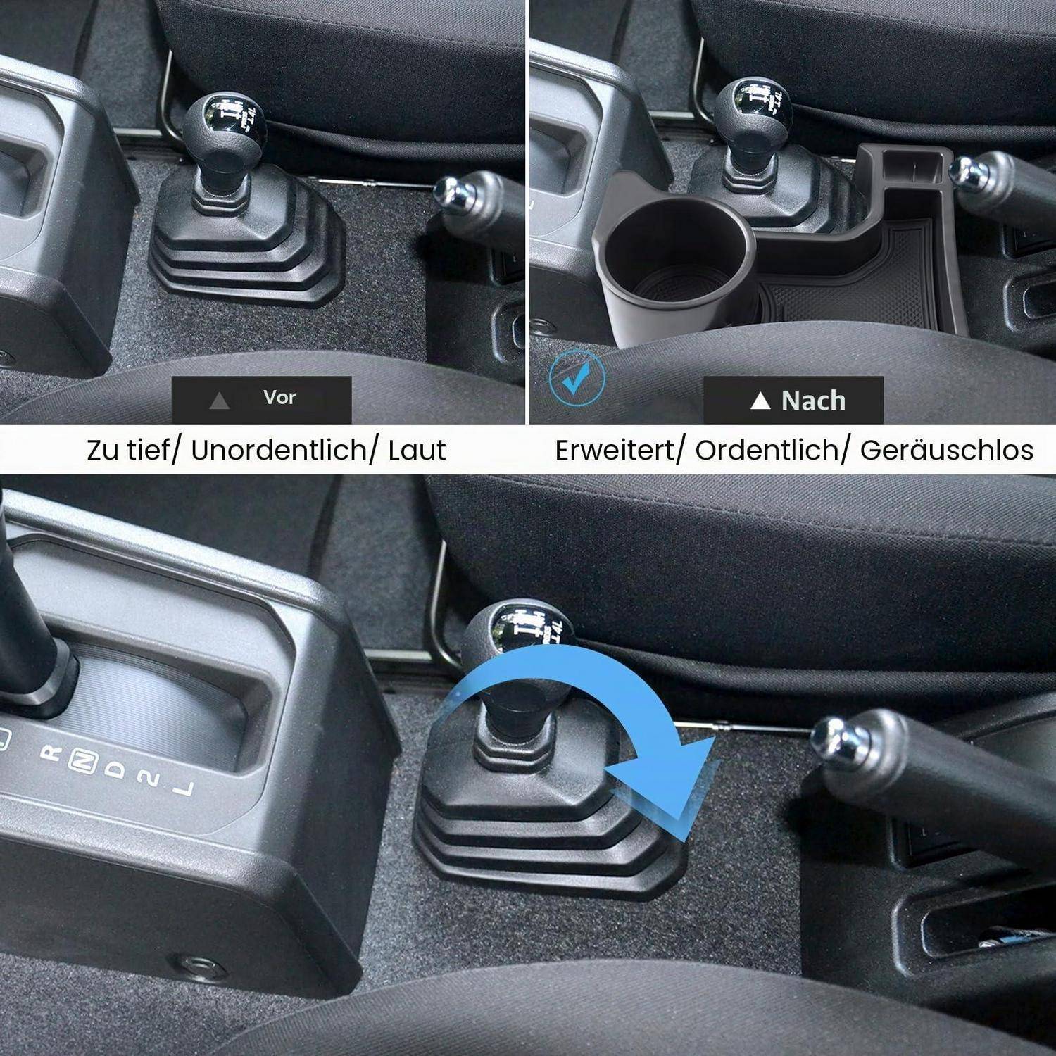 Mittelkonsolen-Organizer für Suzuki Jimny JB64 JB74 (AT) Schwarz