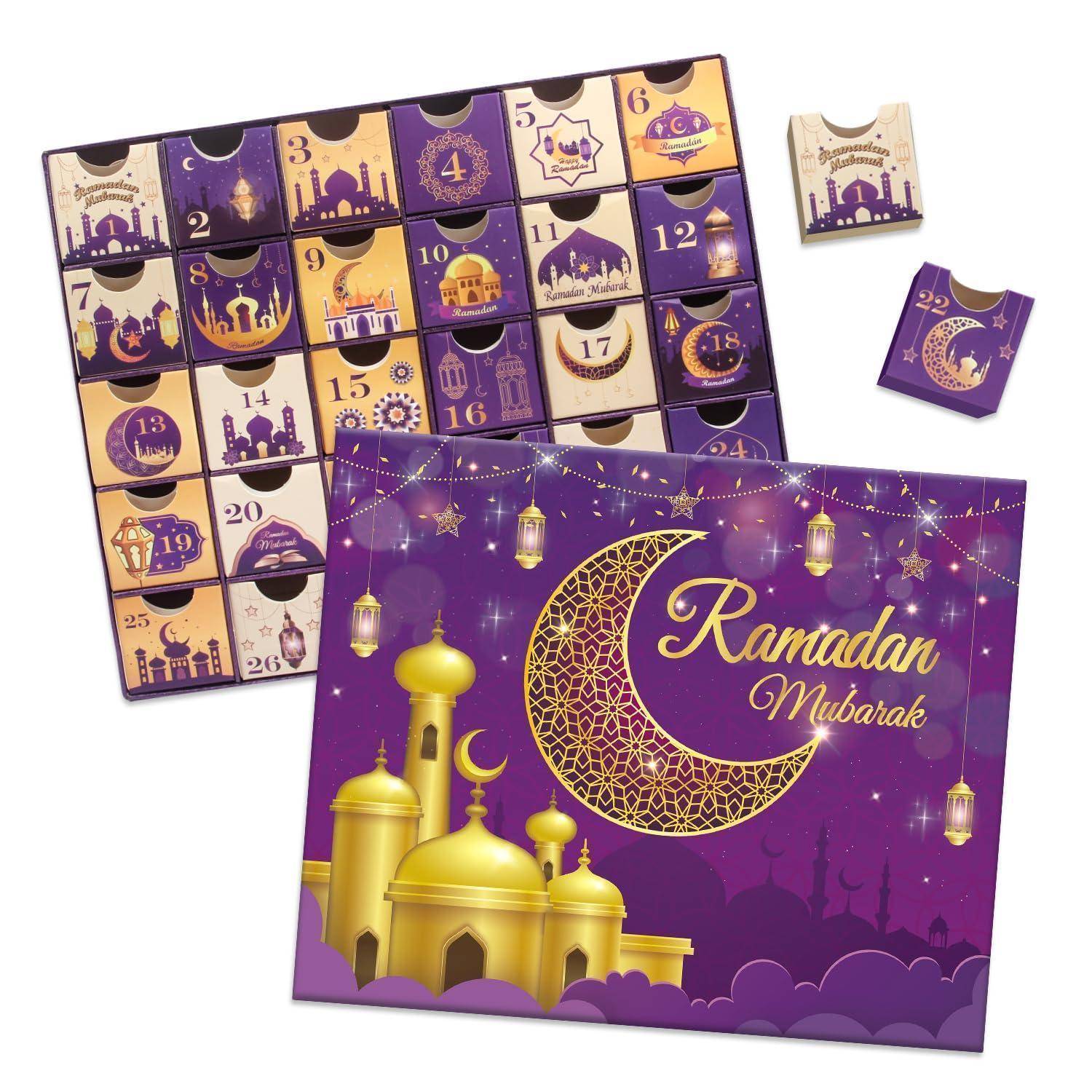 Ramadan Adventskalender 30 leere Boxen Lila
