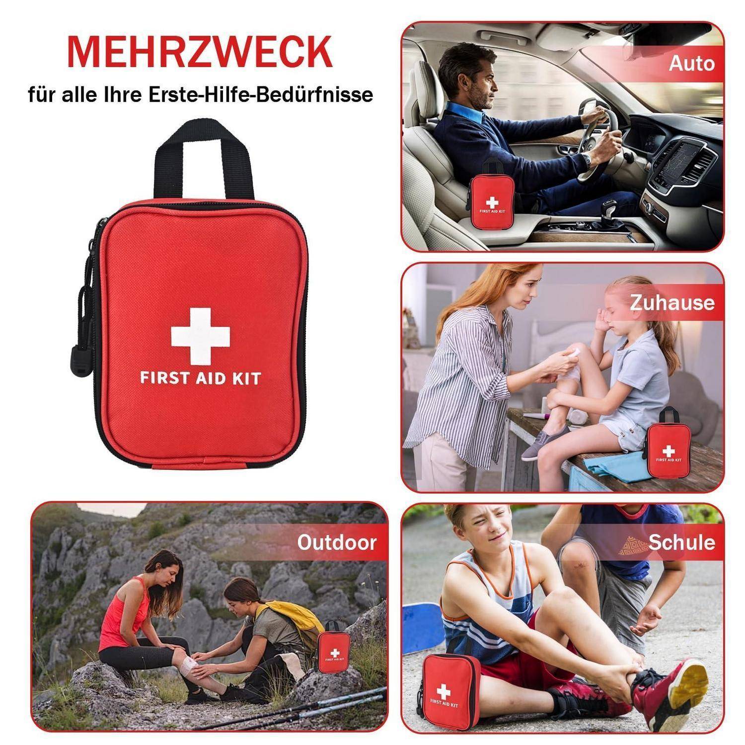 Mini Erste Hilfe Set 102-teilig Outdoor Tragetasche