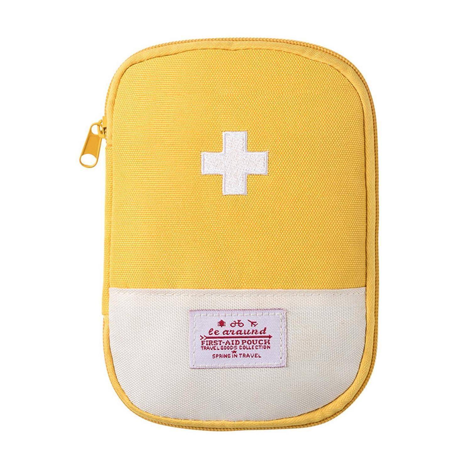 Erste Hilfe Tasche leer Gelb 12,5 x 17 cm Oxford Stoff