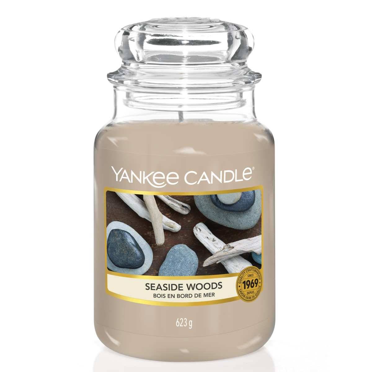 Yankee Candle Duftkerze im Glas groß Seaside Woods Brenndauer bis 150 Stunden|