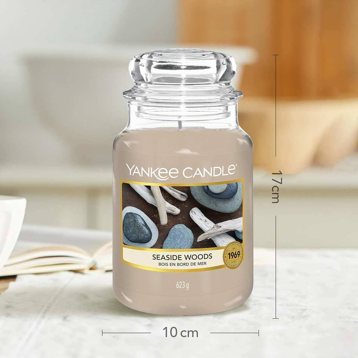 Yankee Candle Duftkerze im Glas groß Seaside Woods Brenndauer bis 150 Stunden|