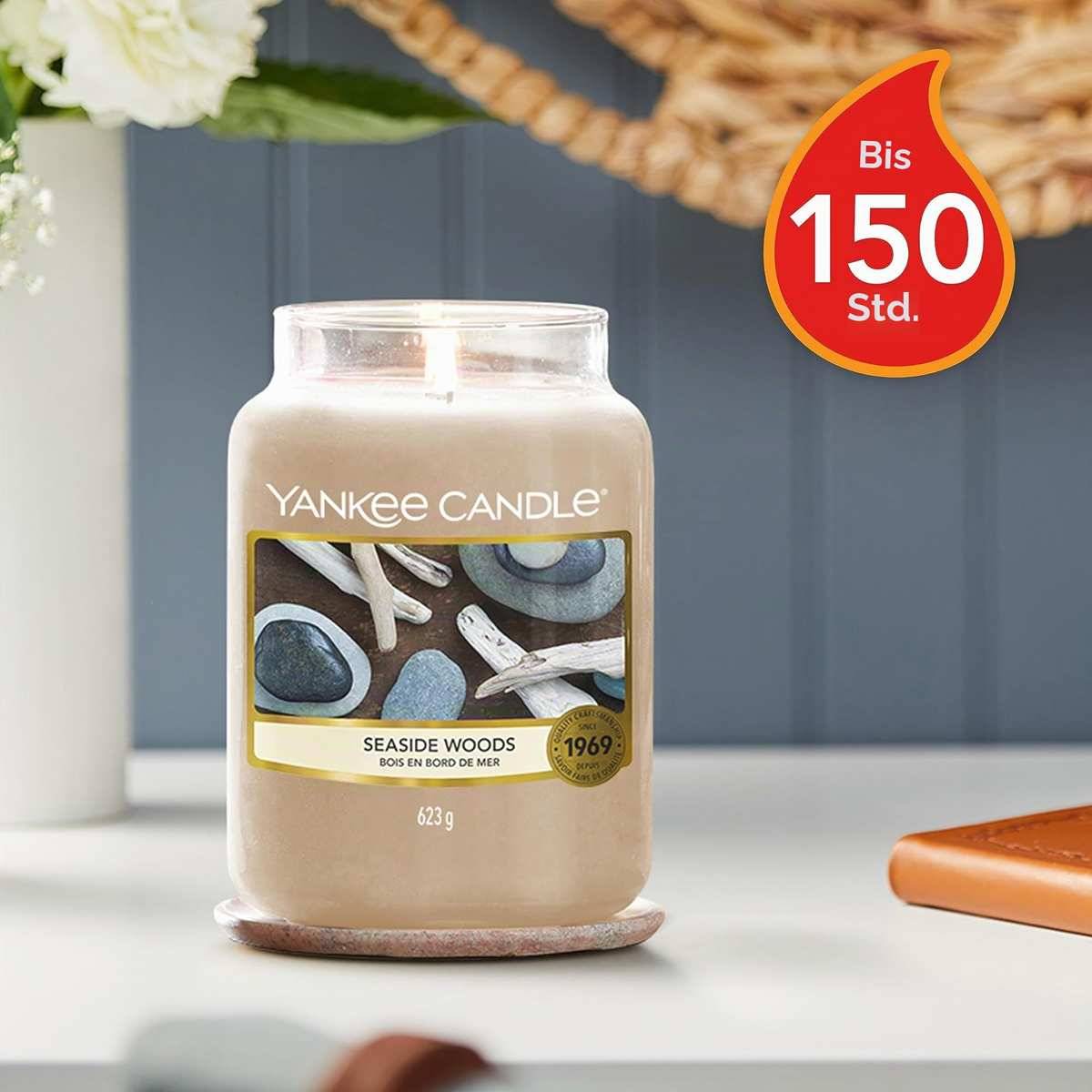 Yankee Candle Duftkerze im Glas groß Seaside Woods Brenndauer bis 150 Stunden|