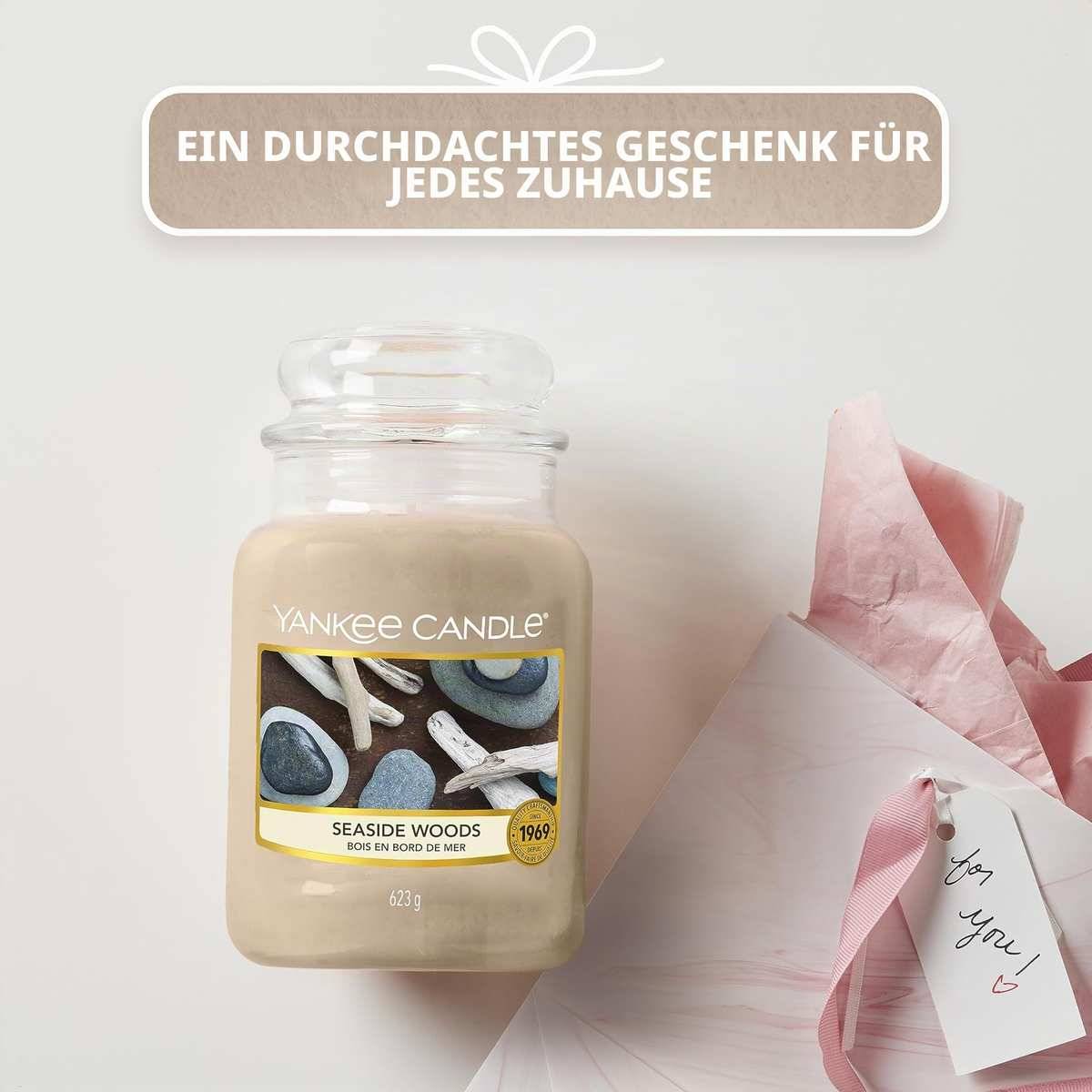 Yankee Candle Duftkerze im Glas groß Seaside Woods Brenndauer bis 150 Stunden|
