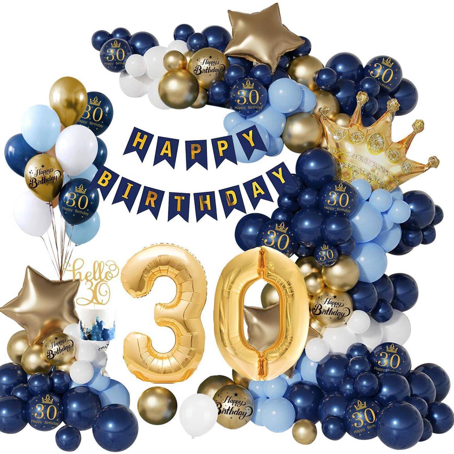 Luftballon-Display zum 30. Geburtstag mit 