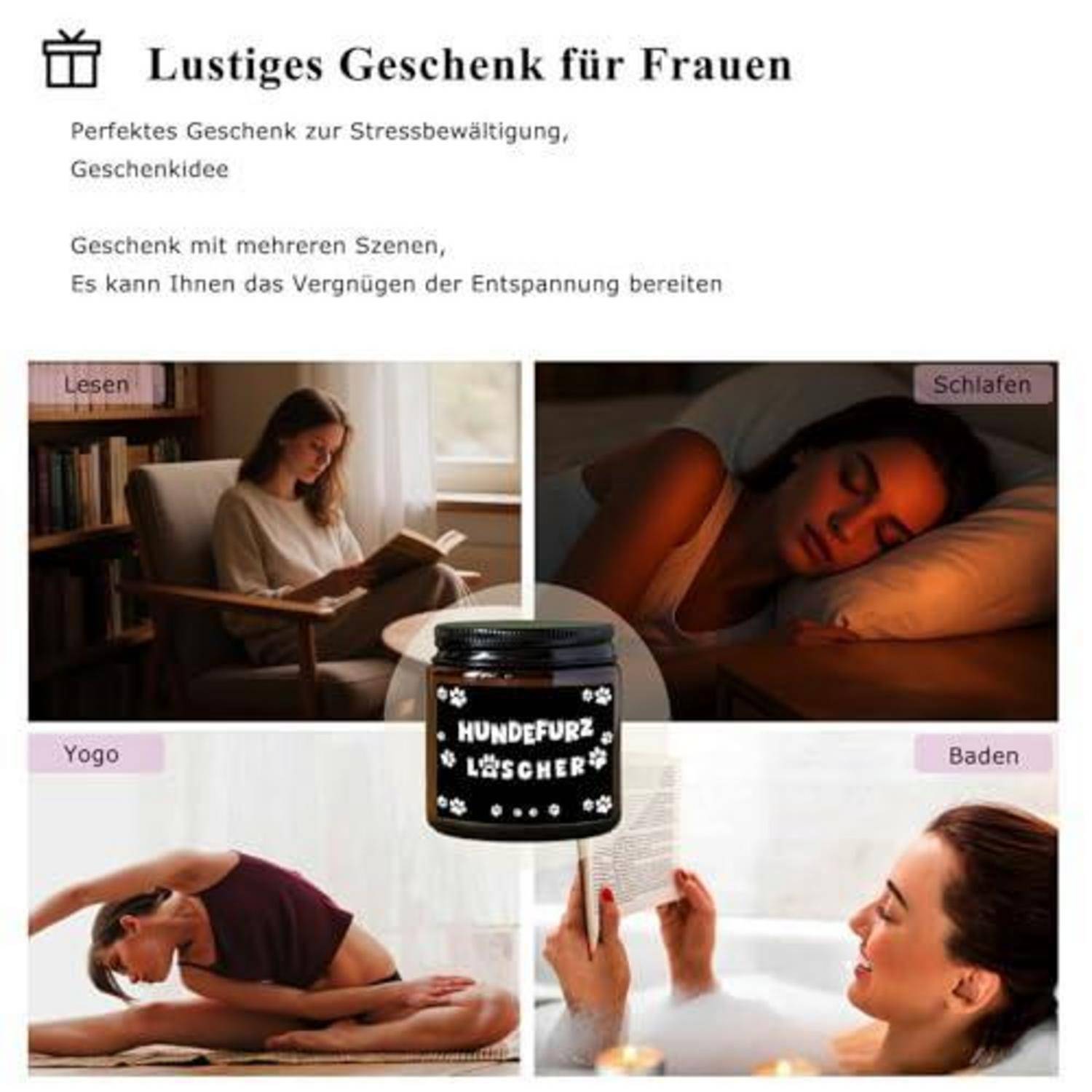 Duftkerze Hundefurz Löscher Lavendel Sojawachs 95%