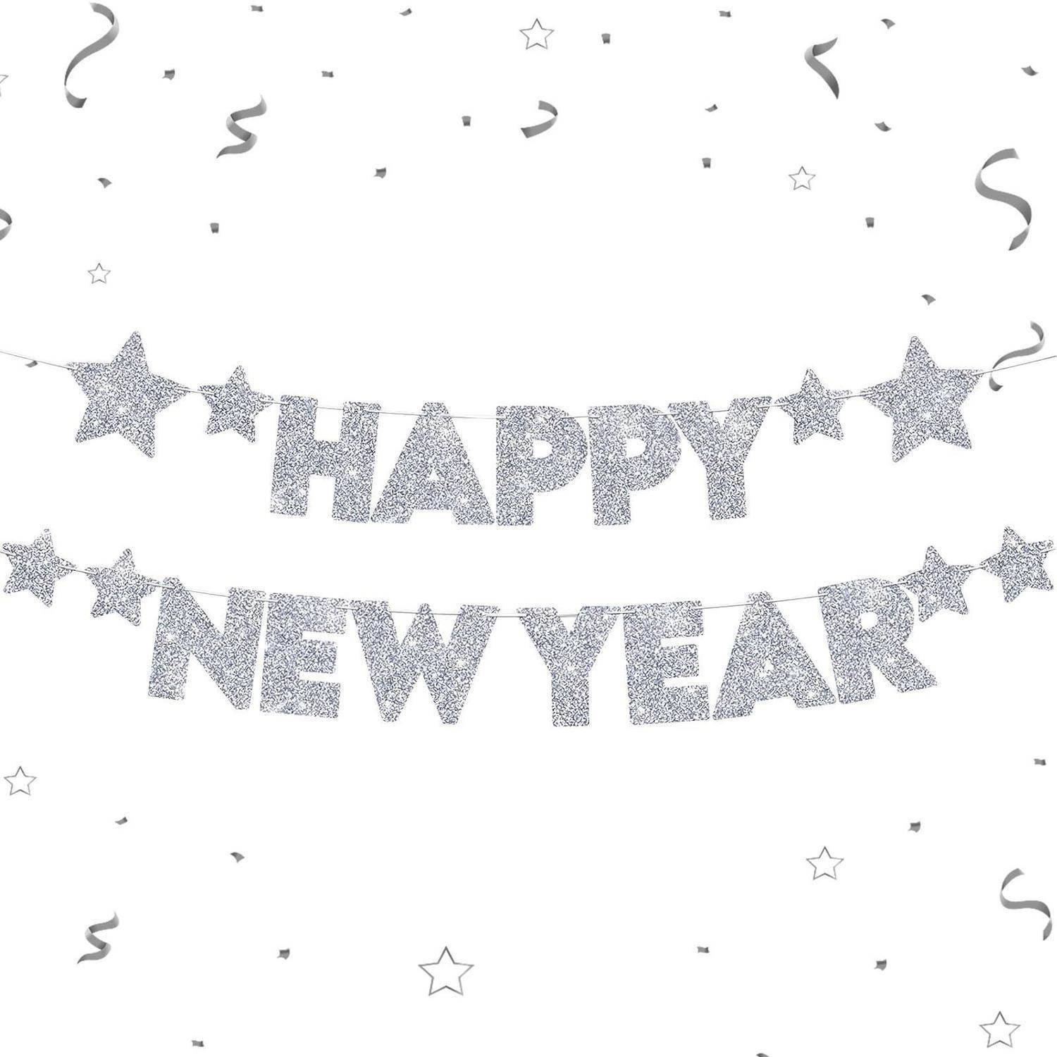 Silbernes Glitter-Banner 