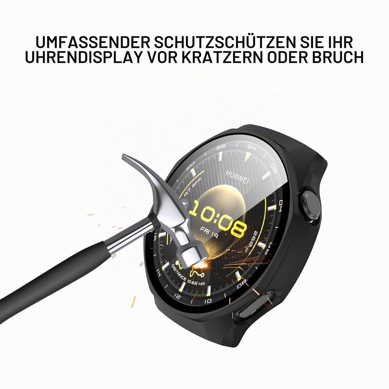Huawei Watch GT 6 Pro 46mm Hülle mit Displayschutz Schwarz