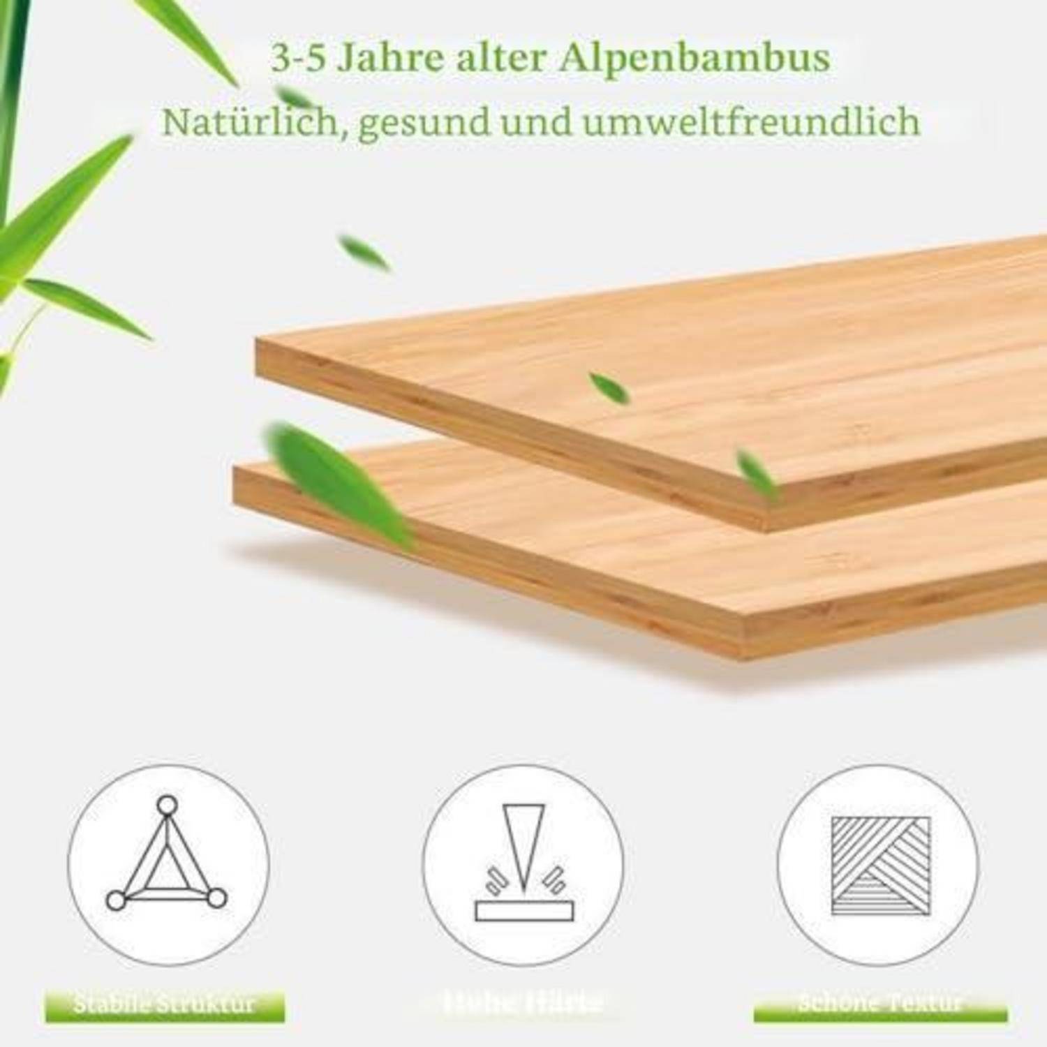 Faltbares Schuhregal Bambus 7 Ebenen Holzfarben