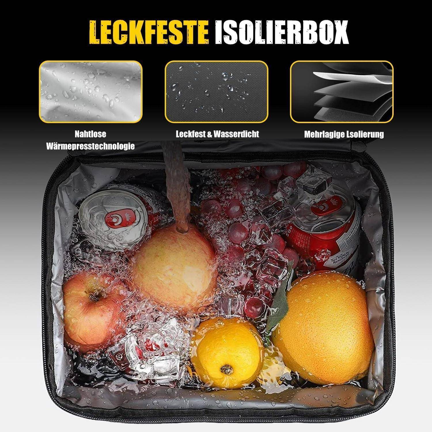 MIKKUPPA Kofferraum Organizer mit Kühltasche 100L 1680D Oxford Grau