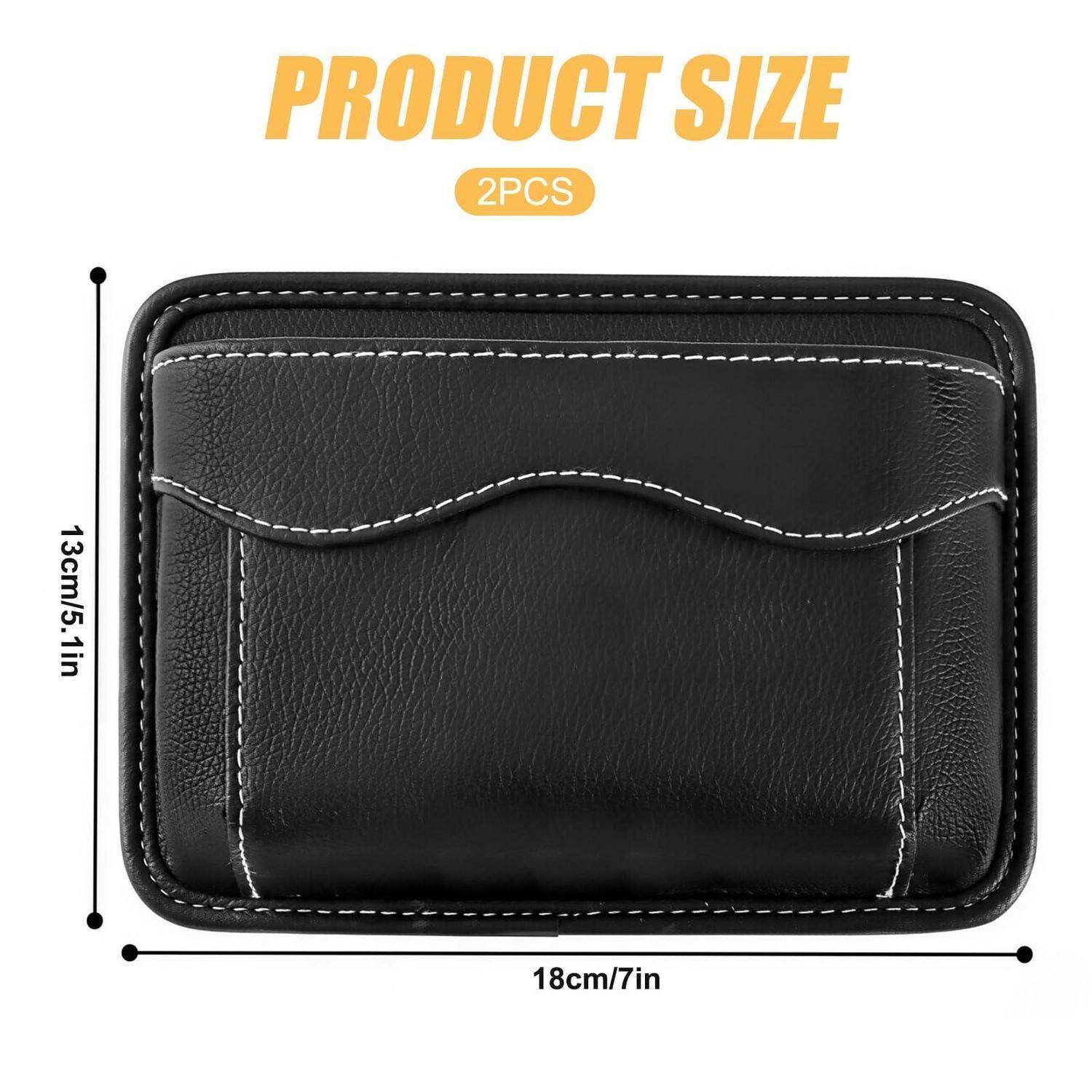 Produktgrößenbild eines schwarzen rechteckigen Beutels, gekennzeichnet mit „2PCS", mit den Maßen 18 cm x 13 cm (7 Zoll x 5,1 Zoll).