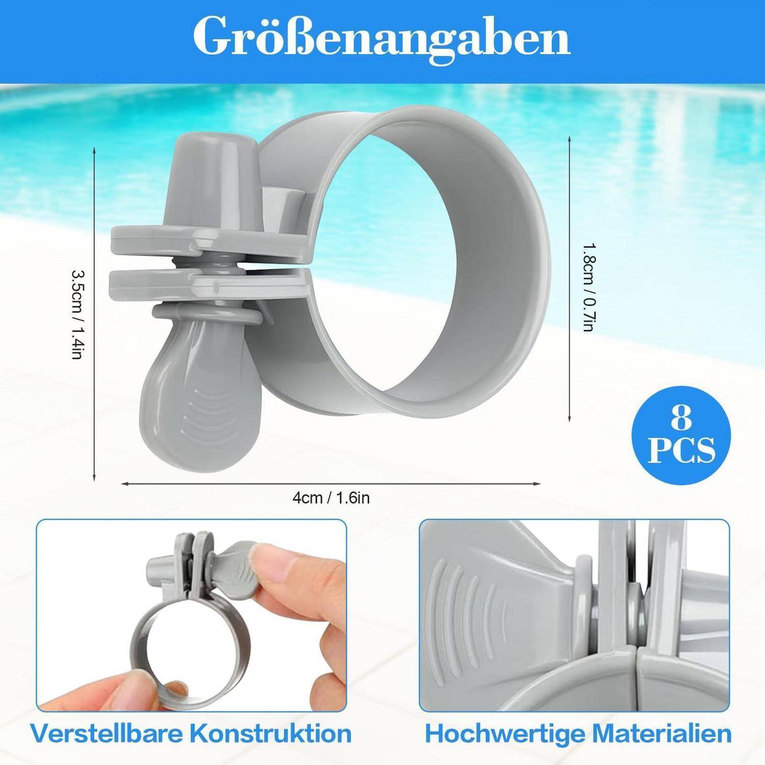 Produktbild einer grauen verstellbaren Klemmringschraube mit Schraube, gekennzeichnet mit 
