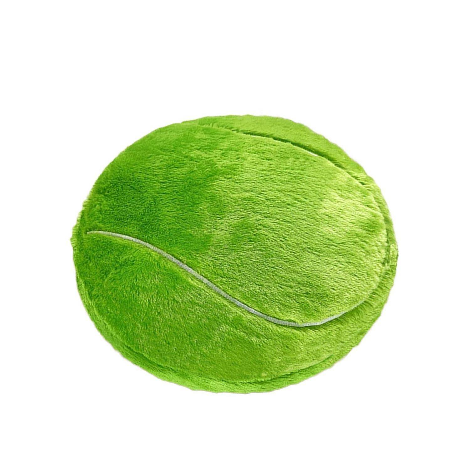 Grüner Tennisball auf weißem Hintergrund.