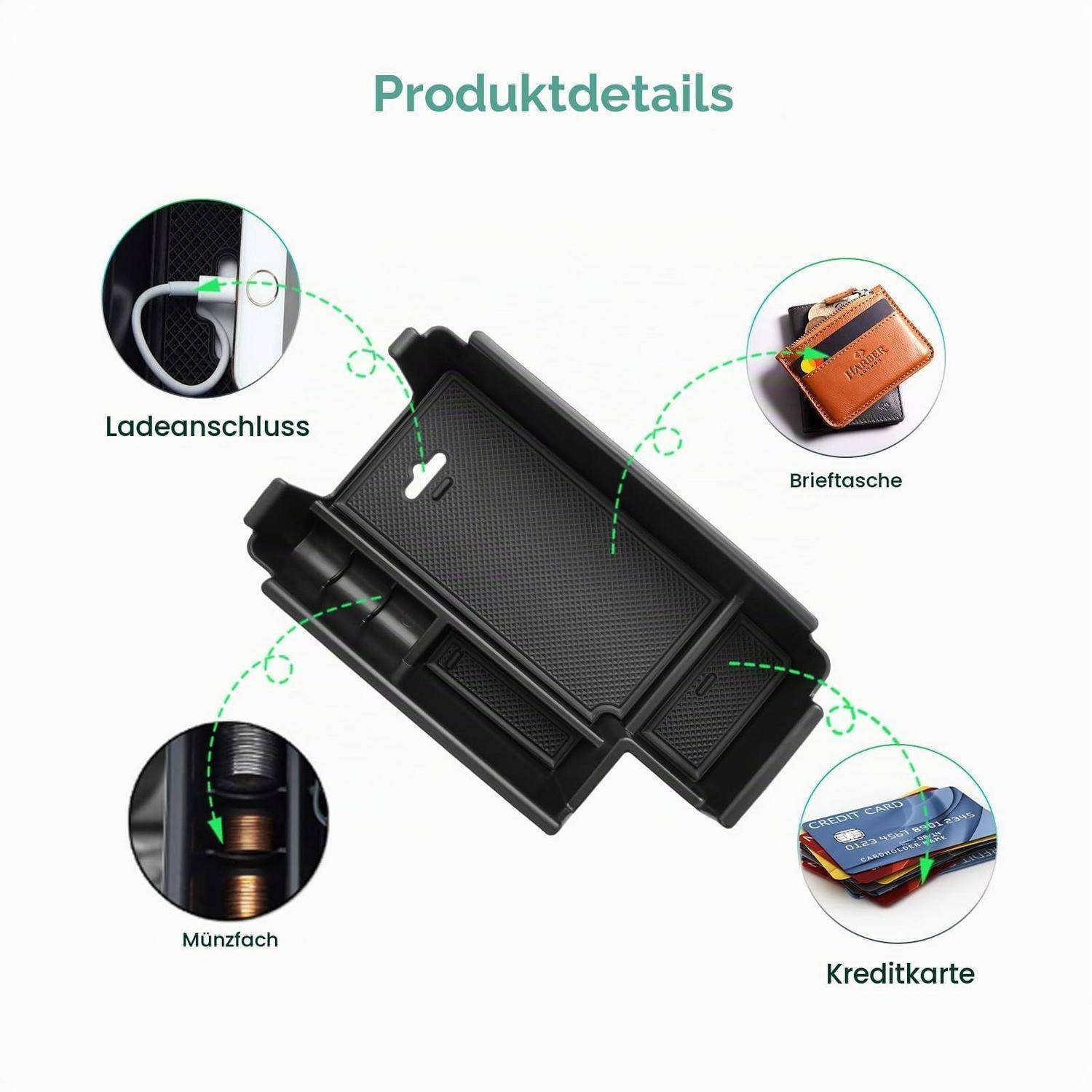 Mittelkonsolen-Organizer für Audi A4 B9 A5 F5 2017-2025