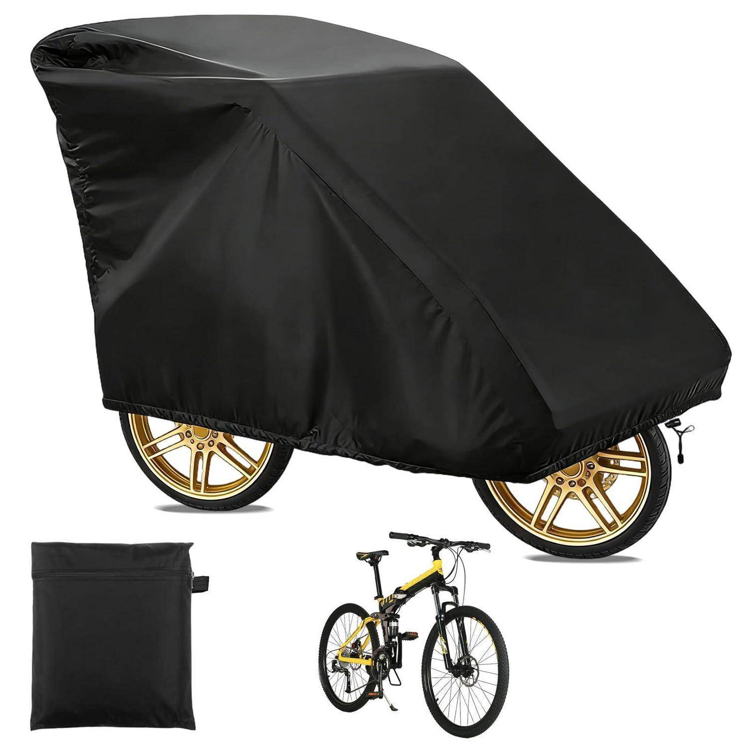 Faltgarage Fahrradanhänger 140x84x99cm Schwarz Oxford Wasserdicht