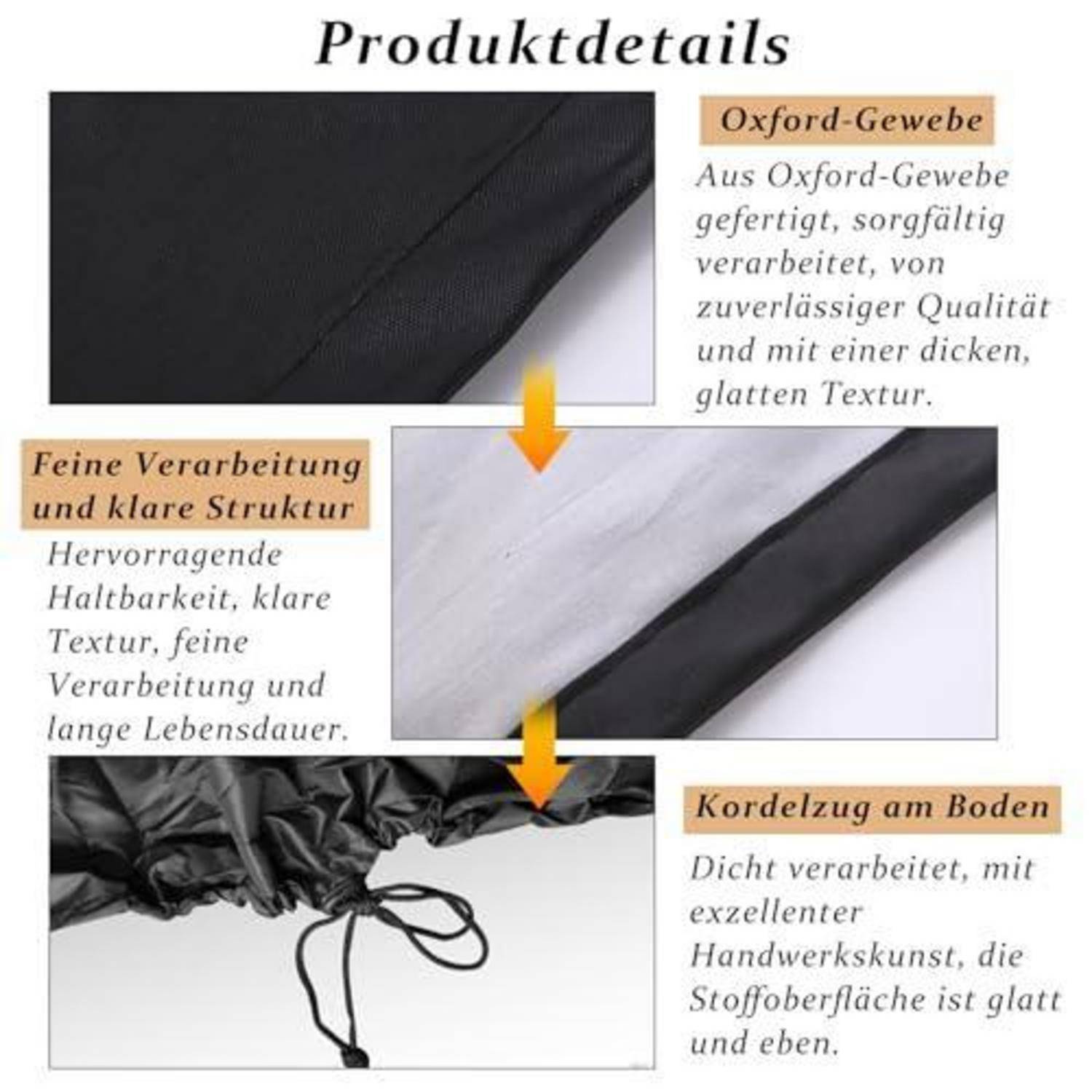 Faltgarage Fahrradanhänger 140x84x99cm Schwarz Oxford Wasserdicht