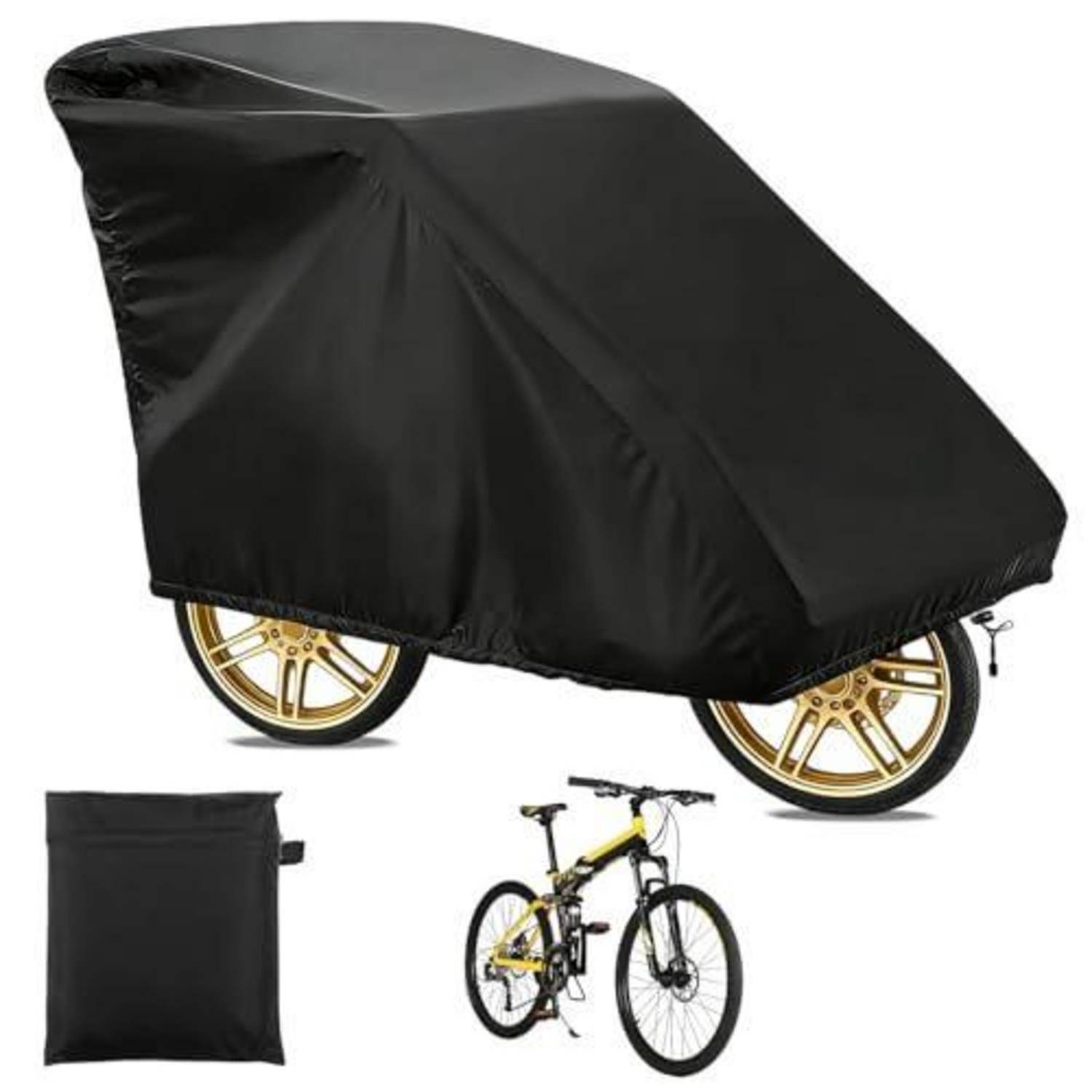 Faltgarage Fahrradanhänger 140x84x99cm Schwarz Oxford Wasserdicht