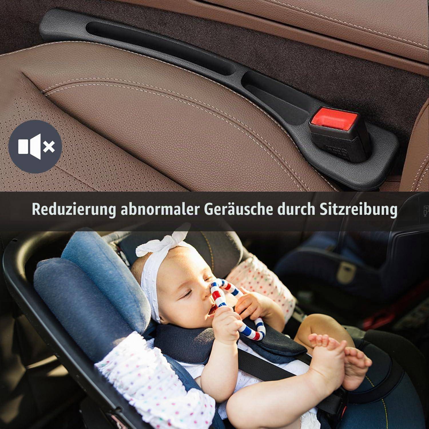 Autositz Lückenfüller Organizer 2 Stück Schwarz Universal