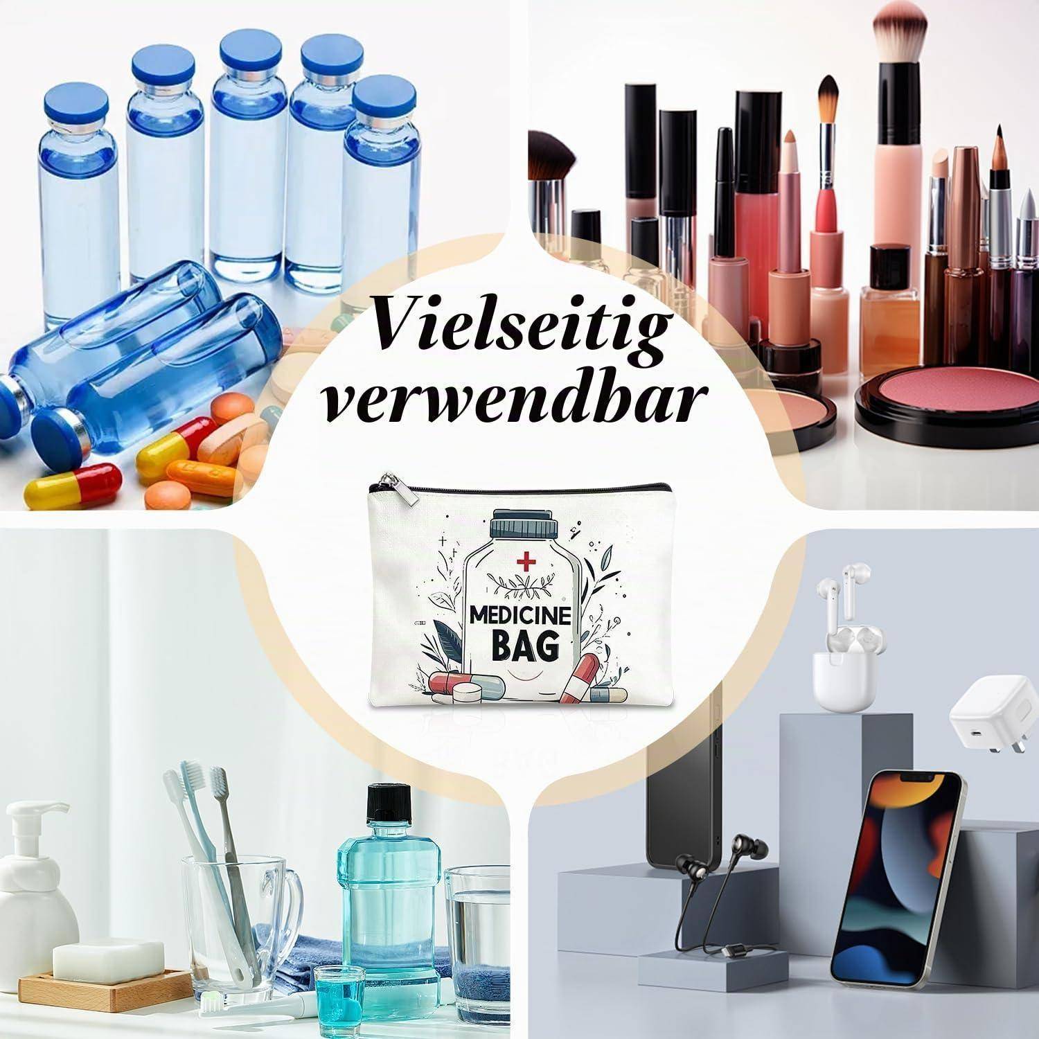 Medikamententasche Reiseapotheke klein für Damen und Herren