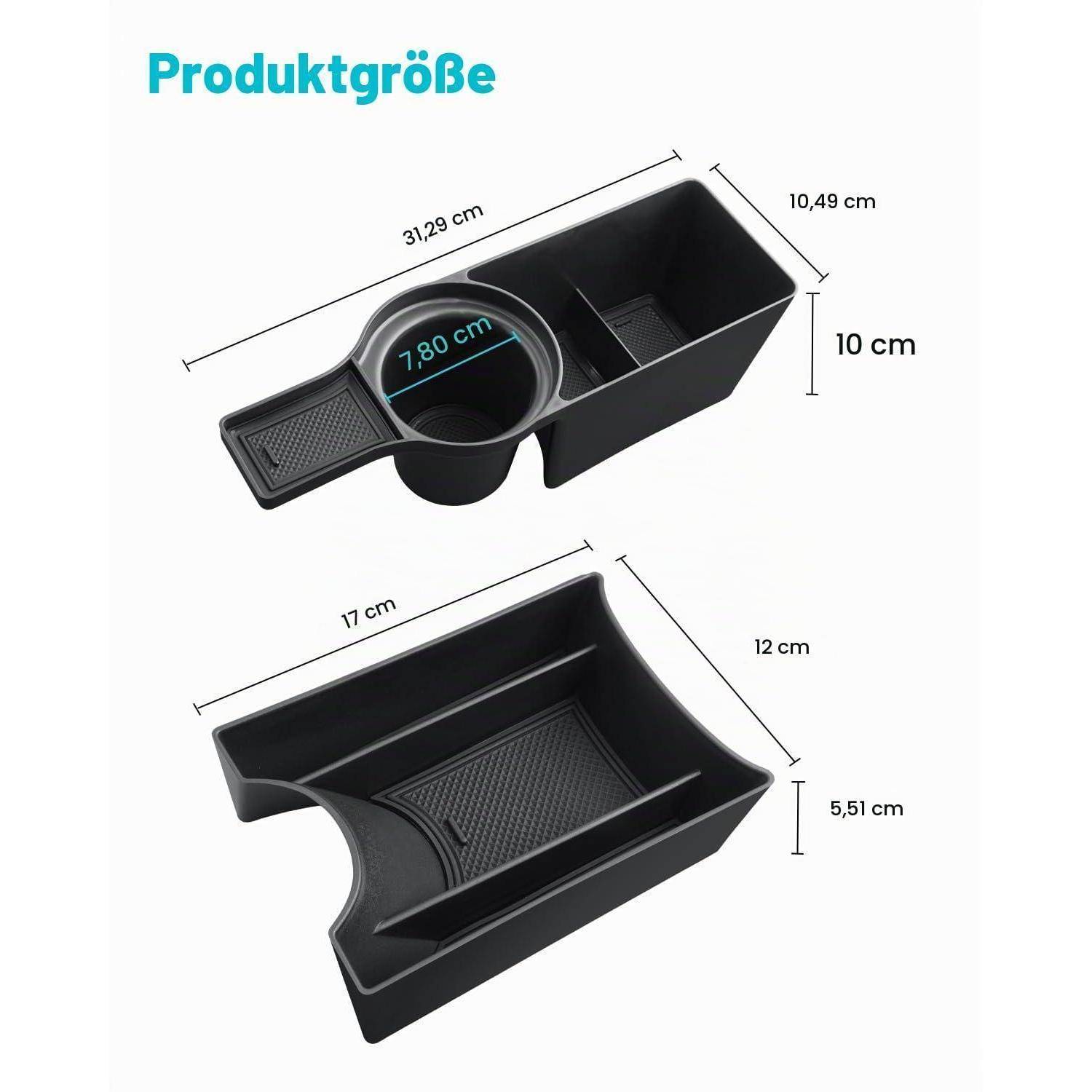 Mittelkonsolen Organizer 2-teilig für VW UP GTI/Seat Mii/Citigo 2013-2023