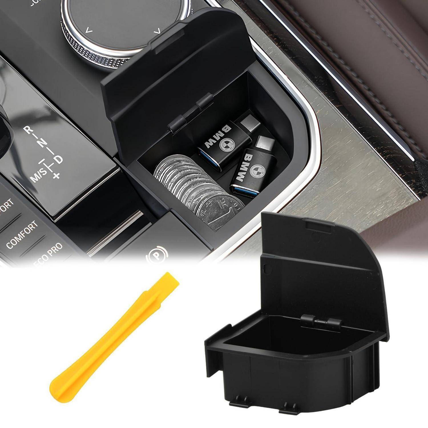 Mittelkonsolen Organizer für BMW 1er-7er X3-X7 ABS+PC Schwarz