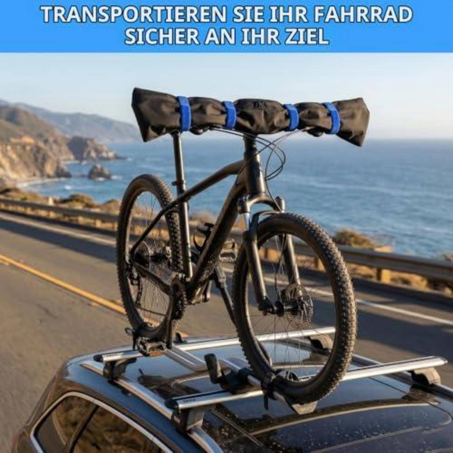 Fahrradschutzhülle 91x23cm Blau Wasserdicht Transportschutz