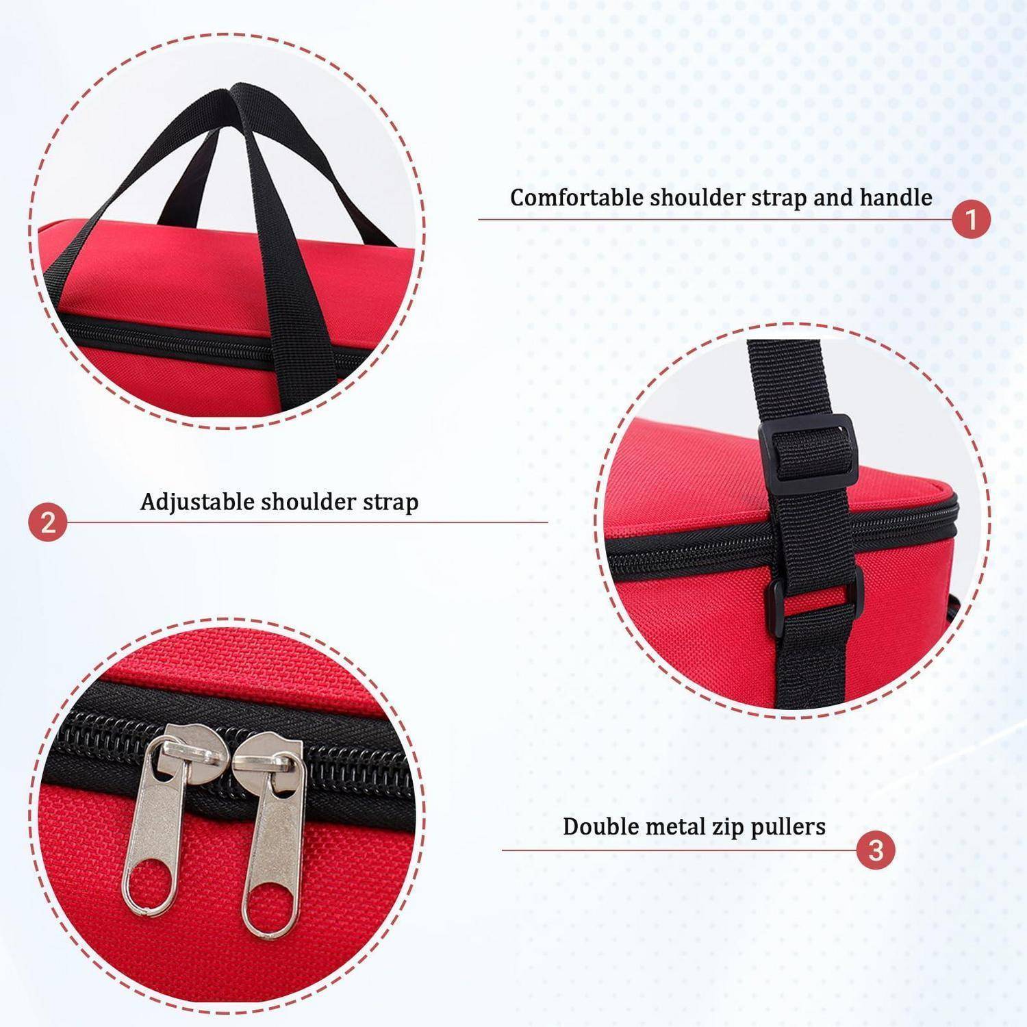 Erste Hilfe Tasche leer 2er Set mit kleiner Tasche, rot