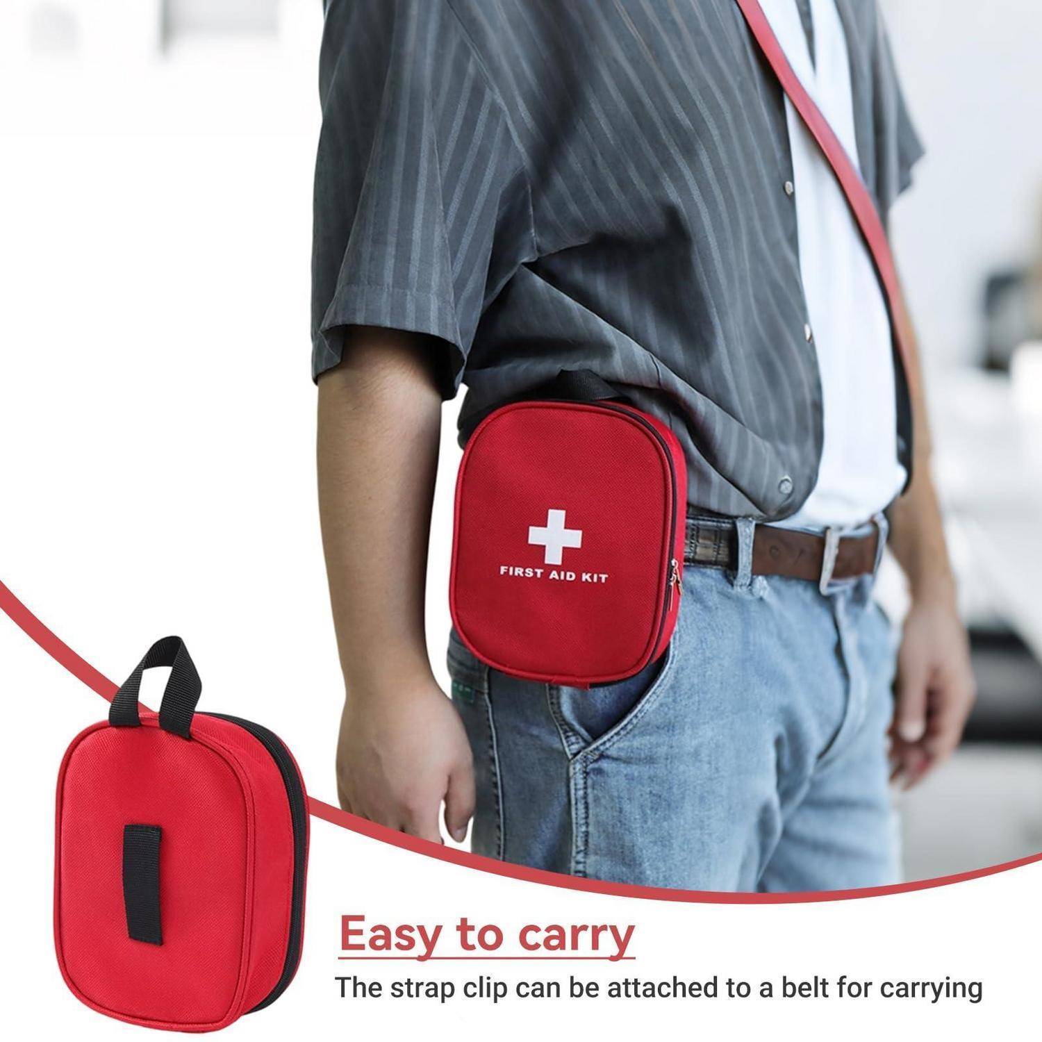 Erste Hilfe Tasche leer 2er Set mit kleiner Tasche, rot
