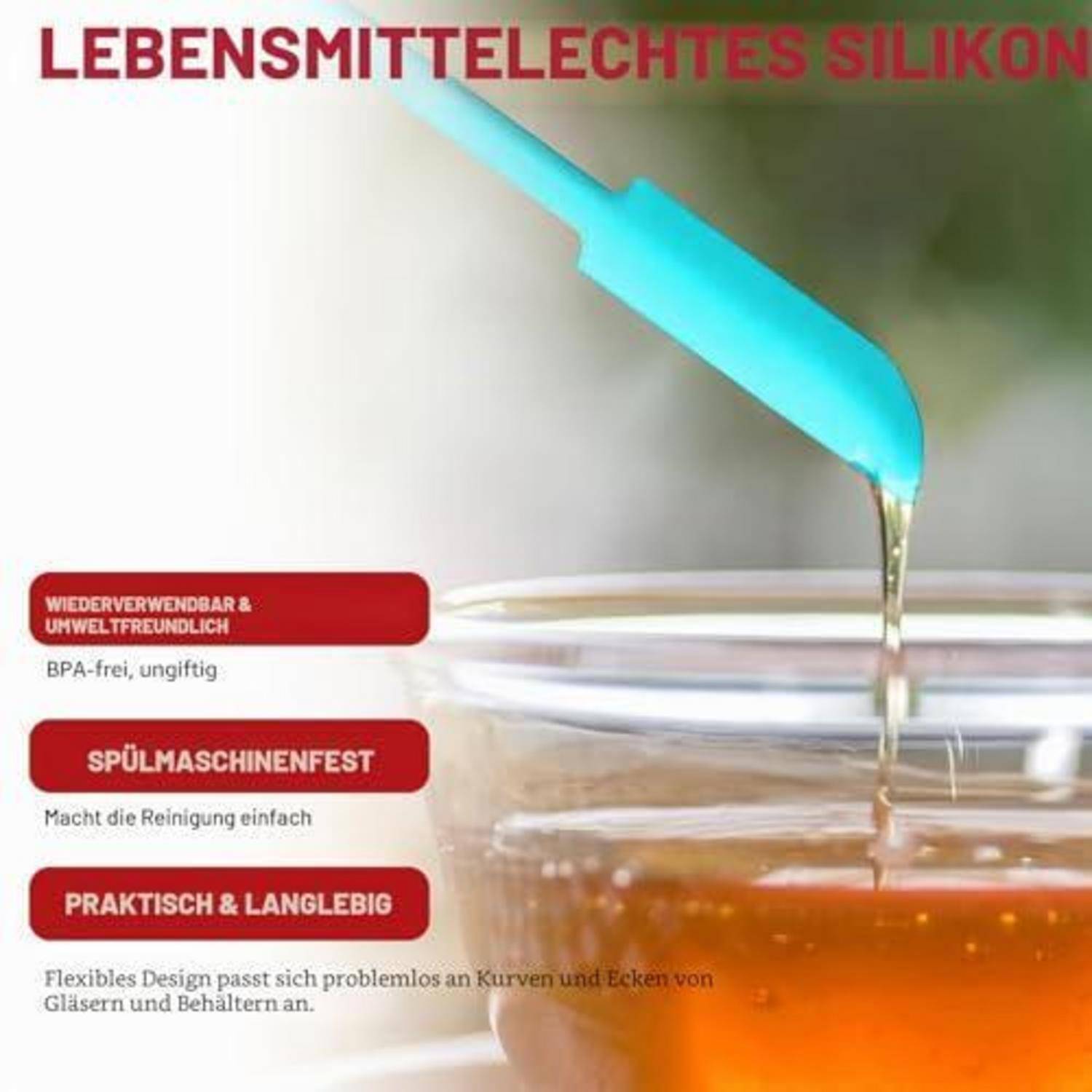 Silikon Spatel Set 3 Stück Doppelköpfig für Kosmetik & Küche