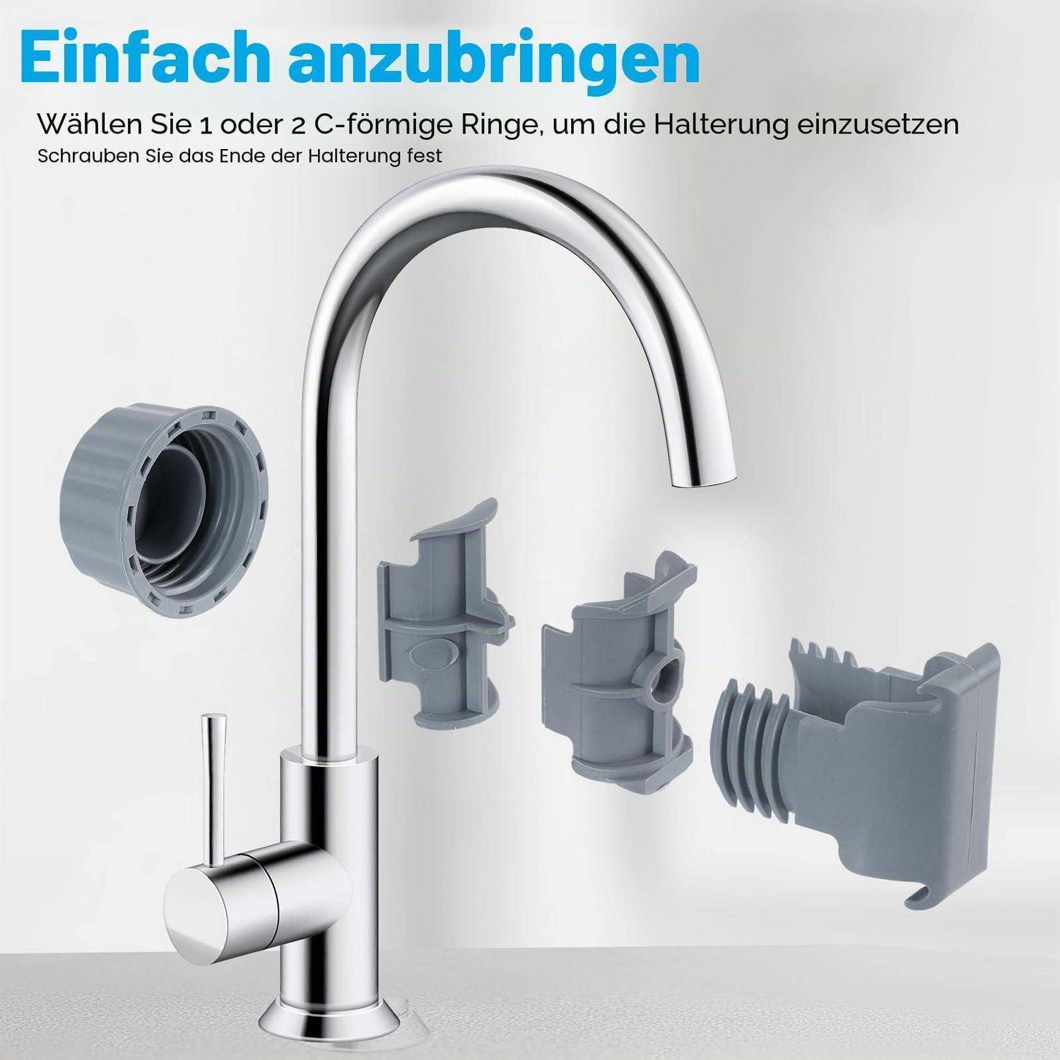 Duschablage ohne Bohren Edelstahl 2 Stück Silber/Schwarz