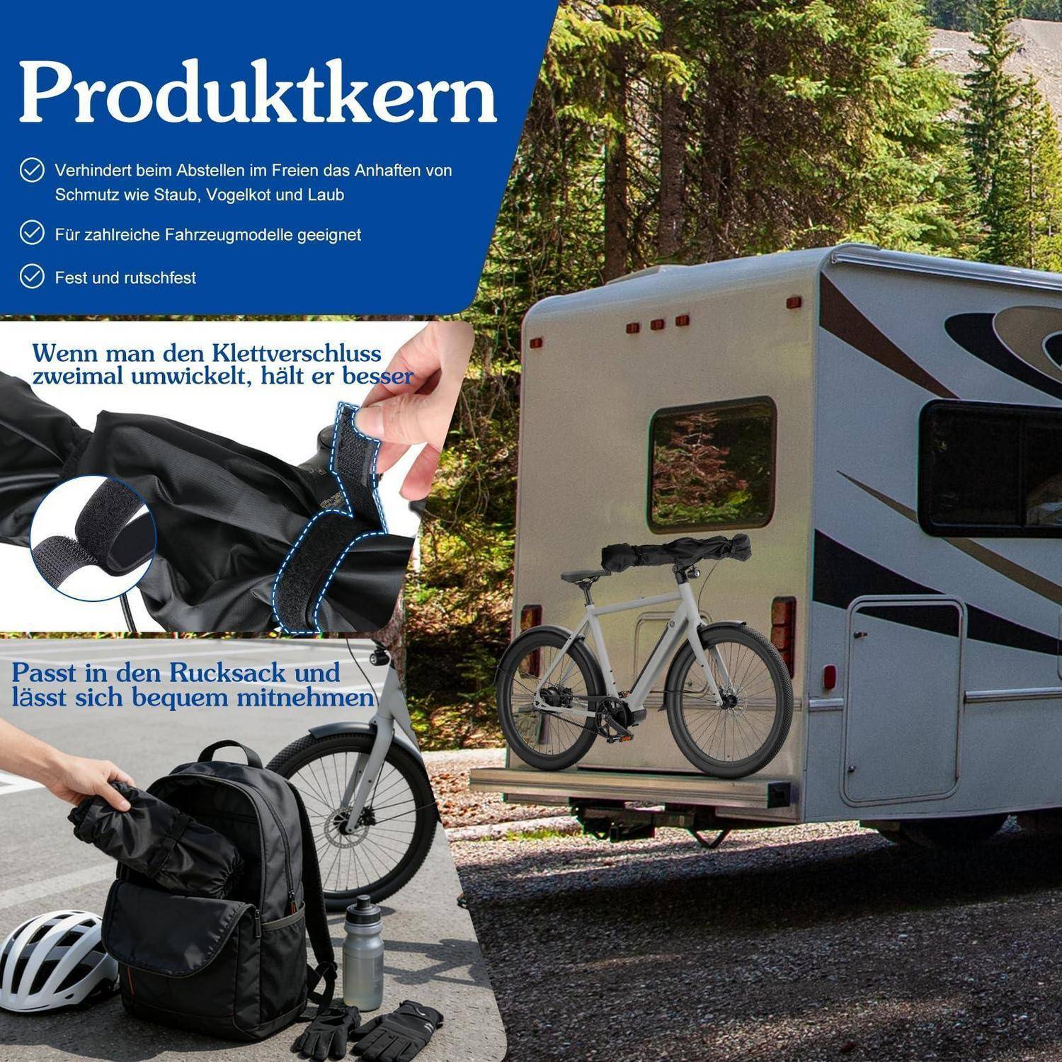 LATRAT Lenkerschutzhülle Fahrrad Transportschutz 80x17cm wasserfest staubdicht