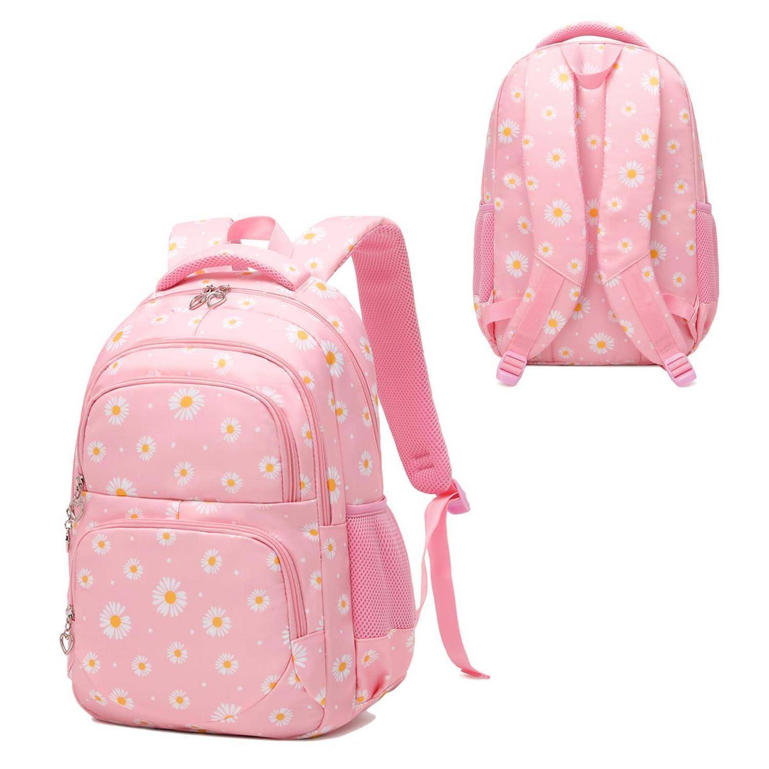 Schultaschen-Set Mädchen Rosa 3-teilig mit Lunchtasche und Stifteetui
