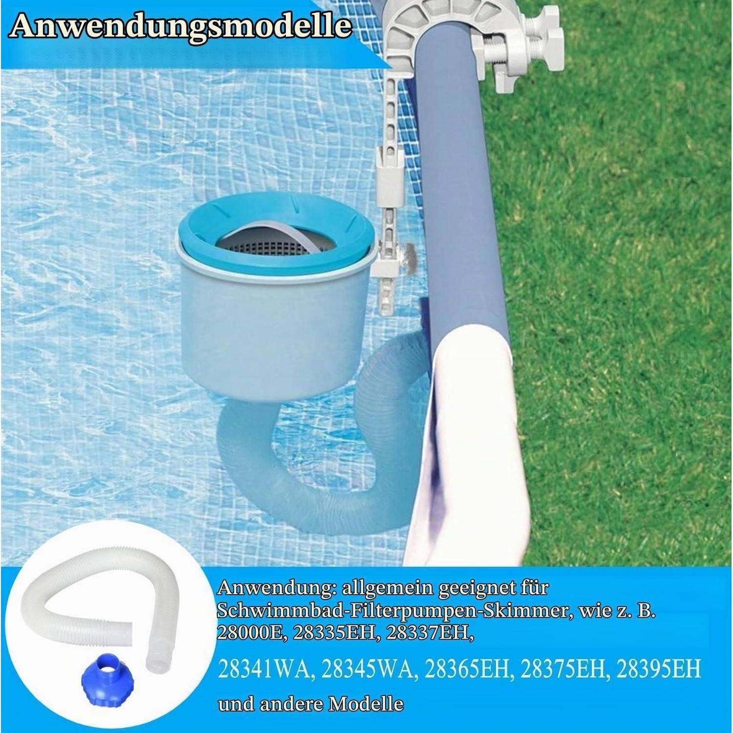 Pool Skimmer Schlauch mit Adapter 1.5 Zoll 70cm ABS