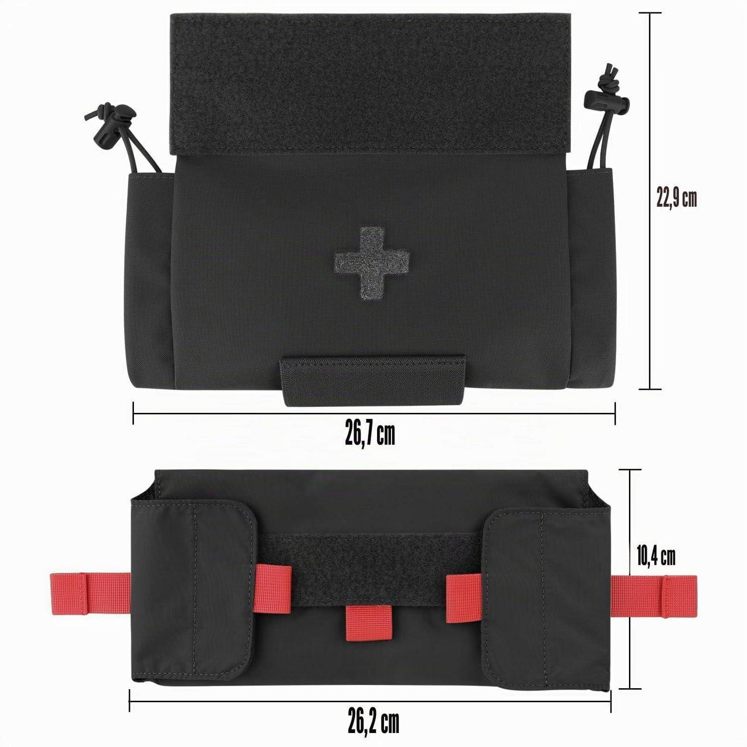 PETAC GEAR Taktische Erste-Hilfe-Abwurftasche 500D Nylon Schwarz