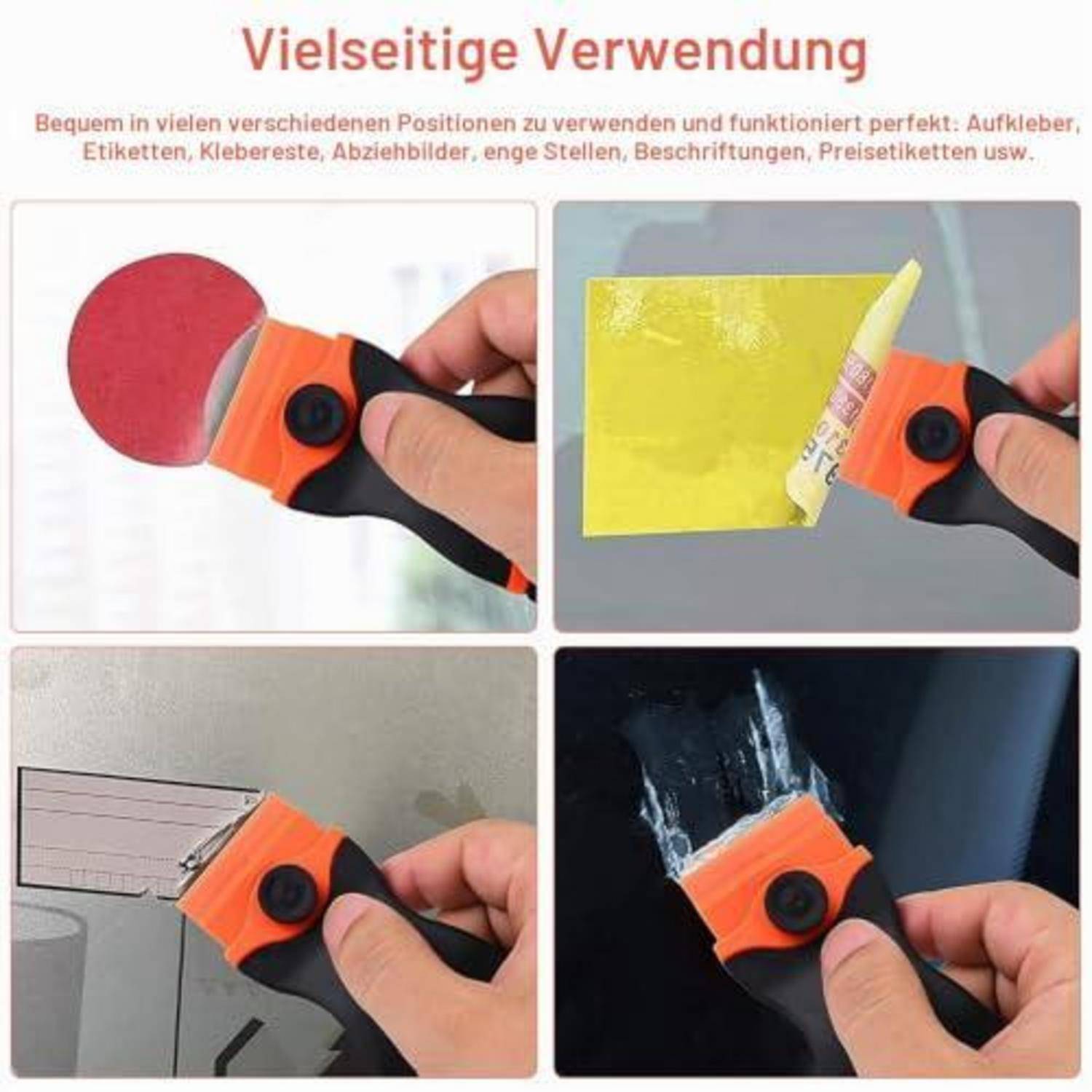 Flintronic 2x Schaber Set mit 20 Klingen, Keramikschaber für Kochfelder
