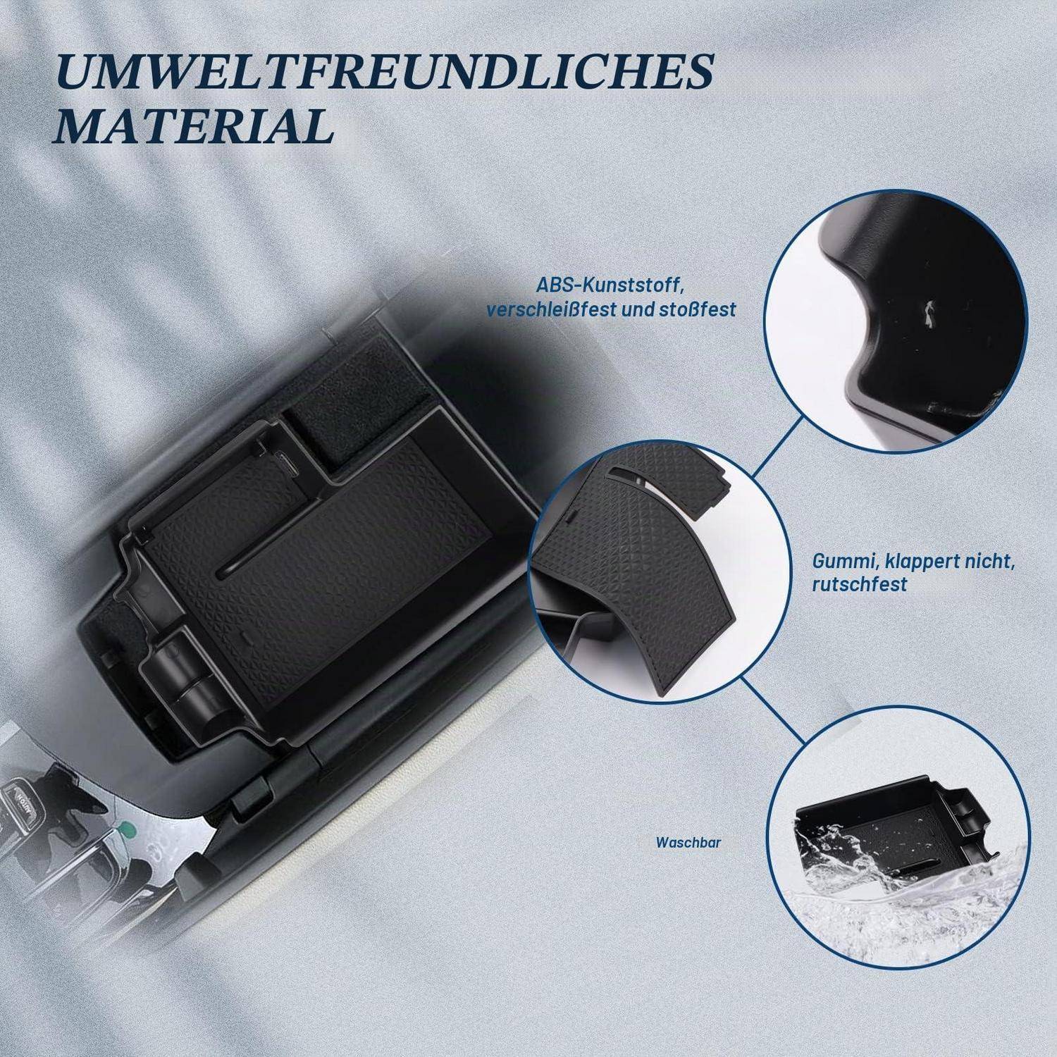 Mittelkonsolen-Organizer für BMW 5er G30/G31/G38 2020+ ABS-Kunststoff