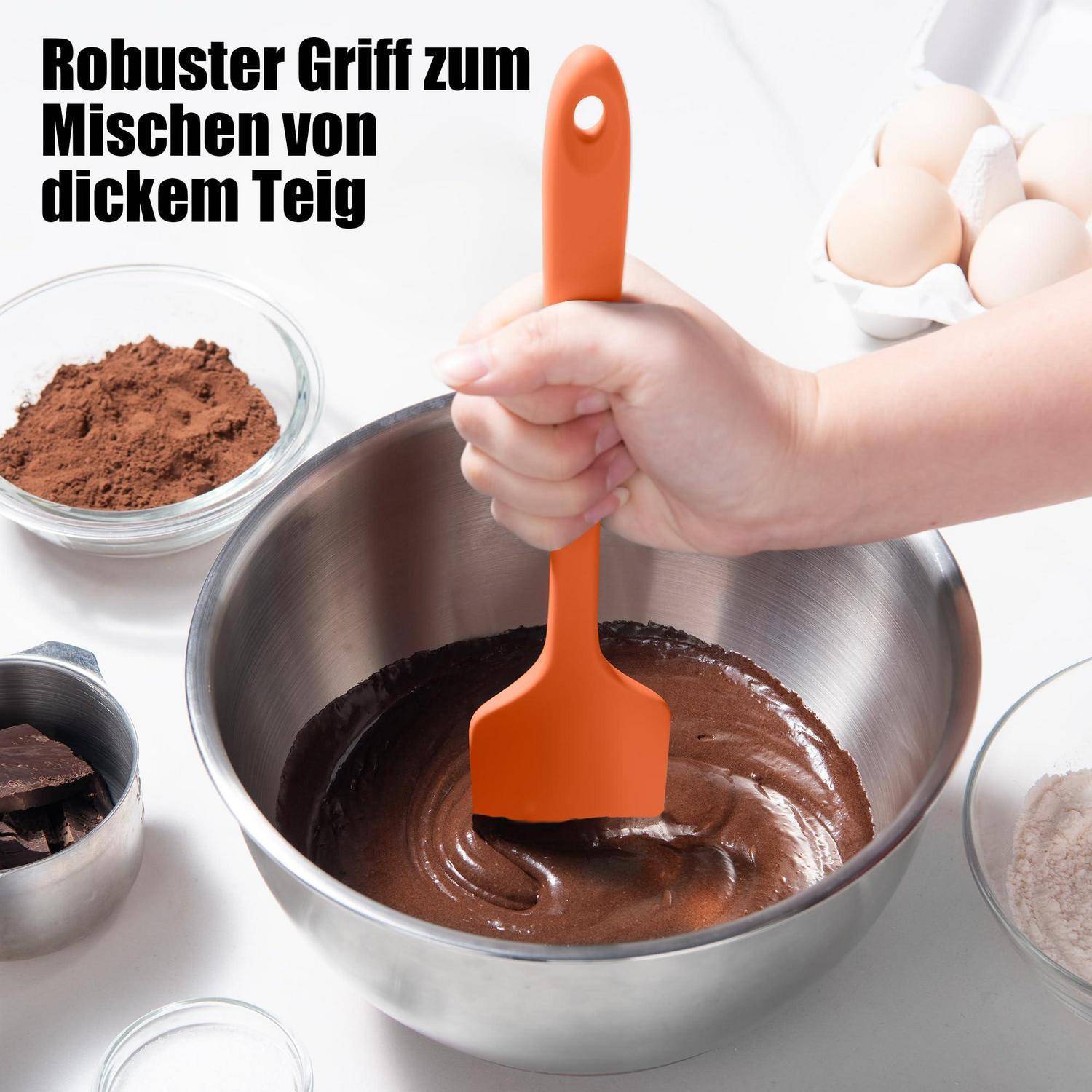 Stabiler Griff zum Mischen von dickem Teig.