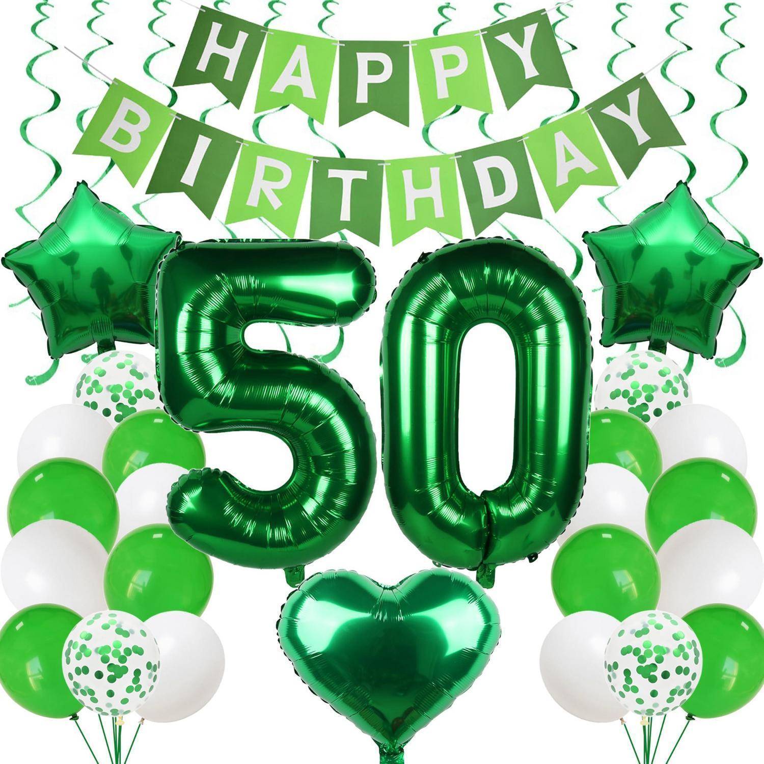 Grüne Geburtstagsfeier zum 50. Geburtstag mit „HAPPY BIRTHDAY