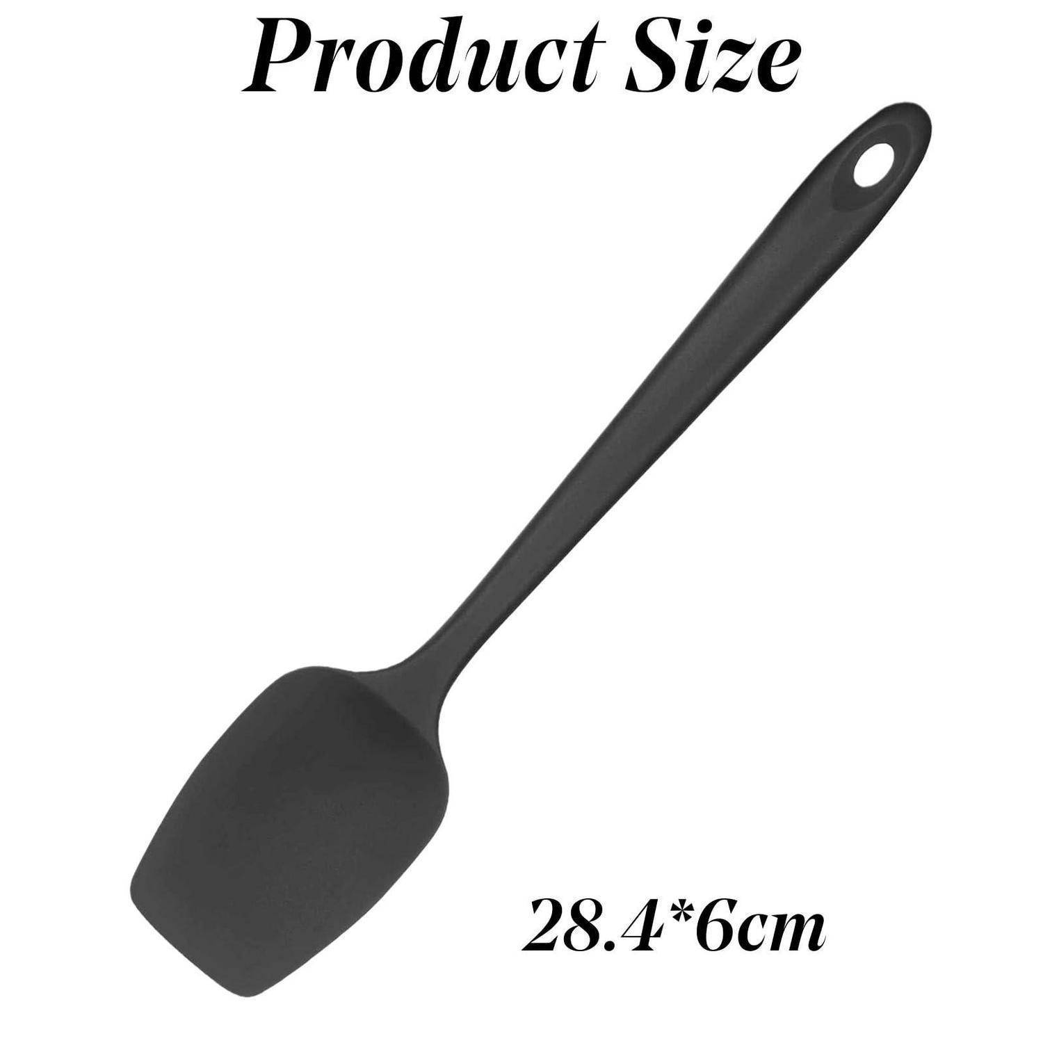 Produktgrößenbild eines schwarzen Silikon-Spachtels mit der Bezeichnung 28,4*6cm.
