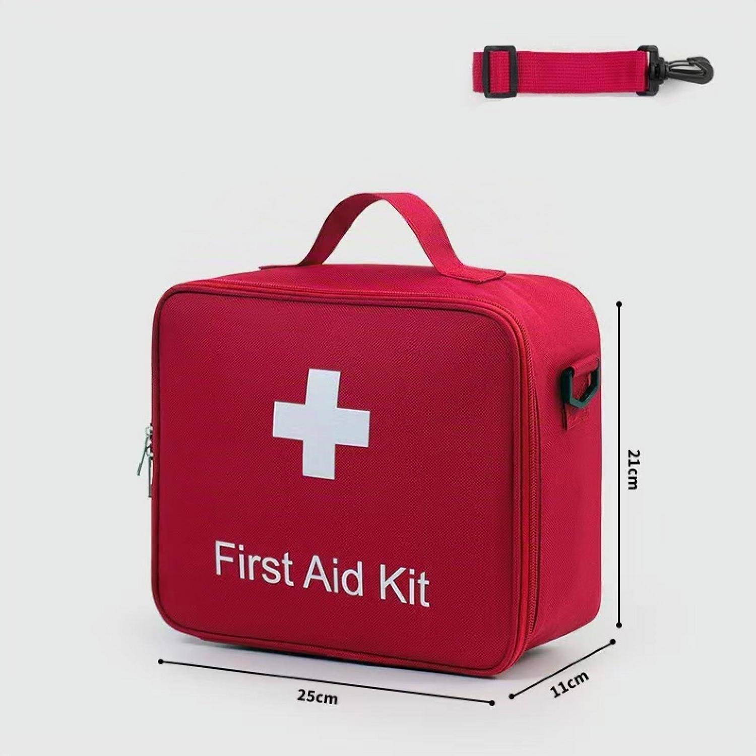 Erste Hilfe Tasche leer, wasserdicht, 25x21x11cm, mit Schulterriemen