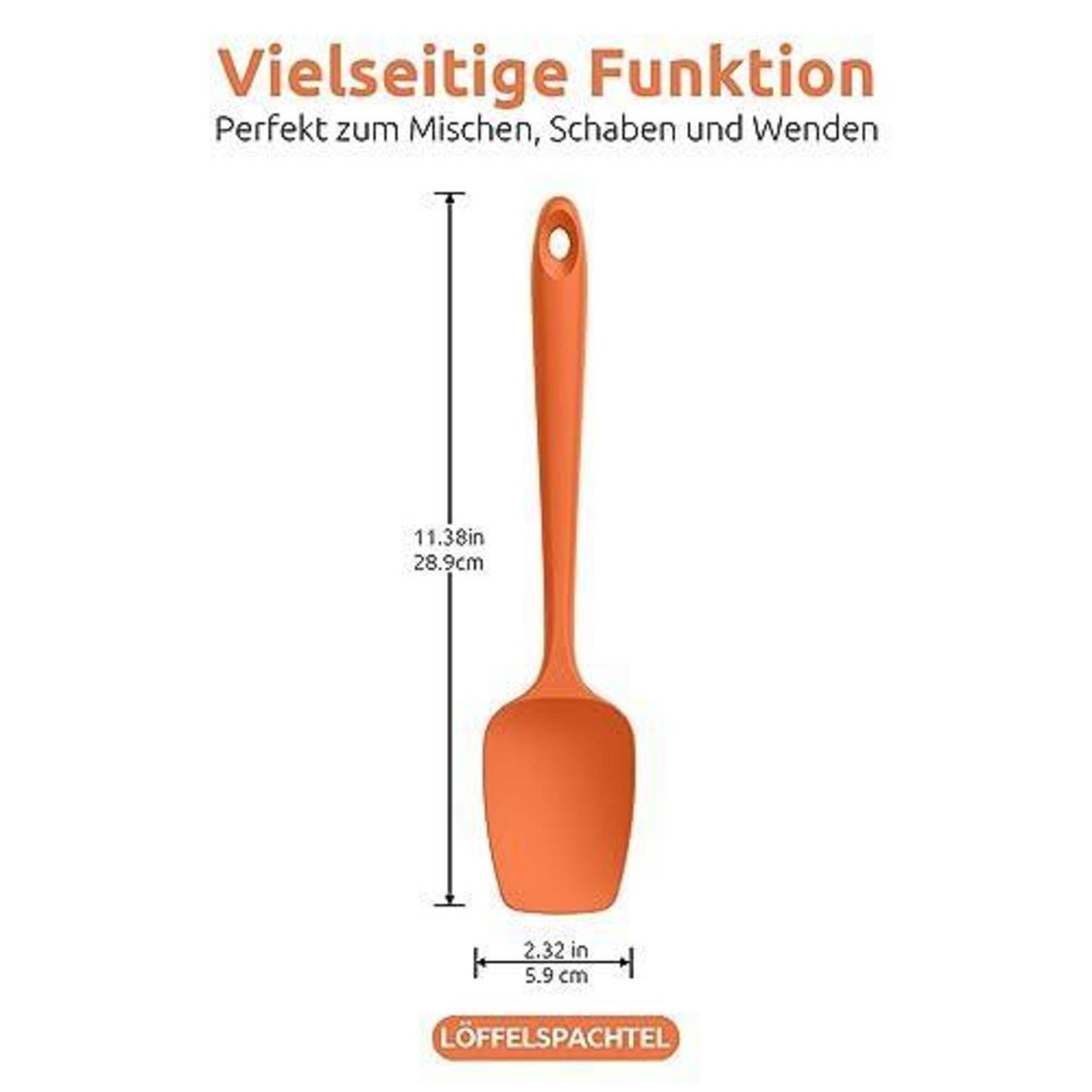 Oranger Küchespatel mit der Bezeichnung „LOFFELSPACHTEL