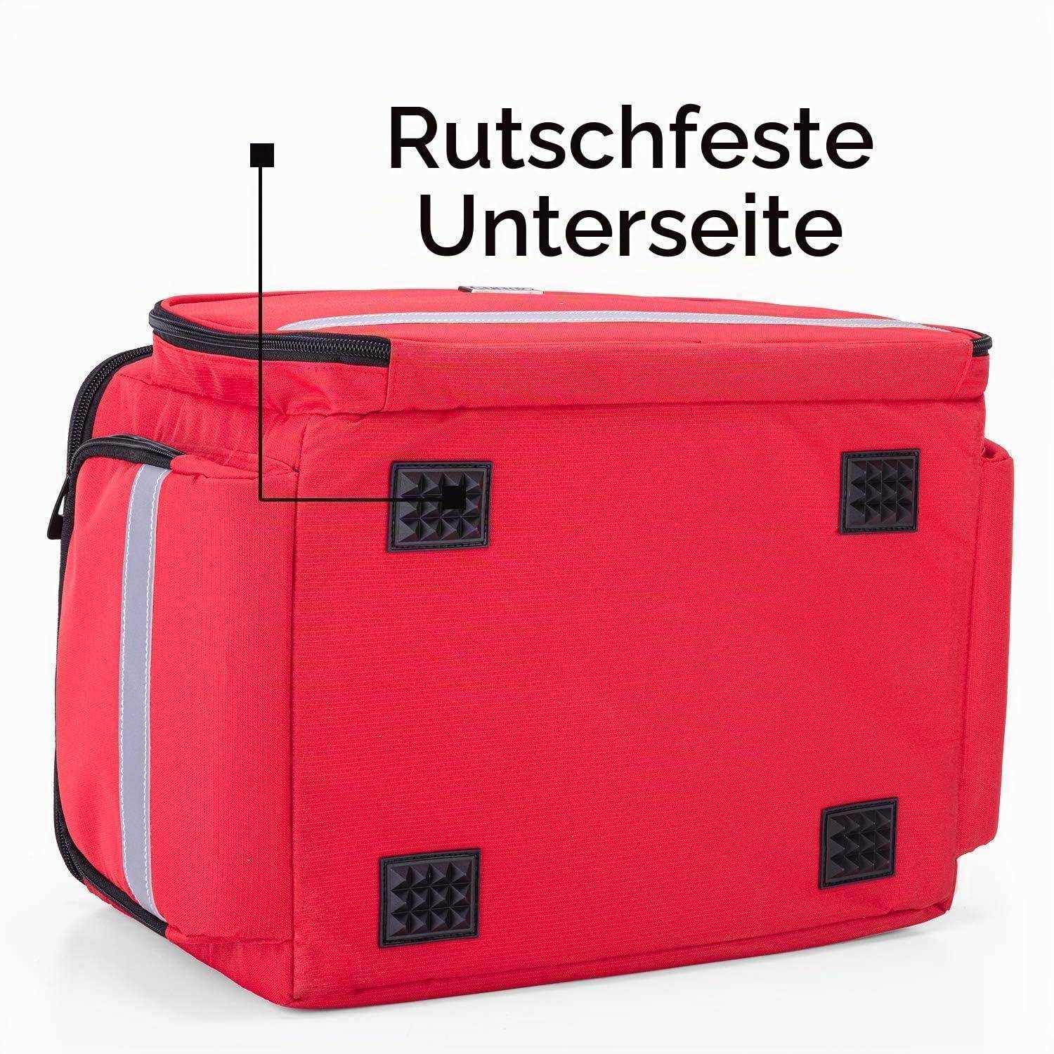 CURMIO Tragbare Medizintasche Rot, Erste Hilfe Tasche Leer, 40cm